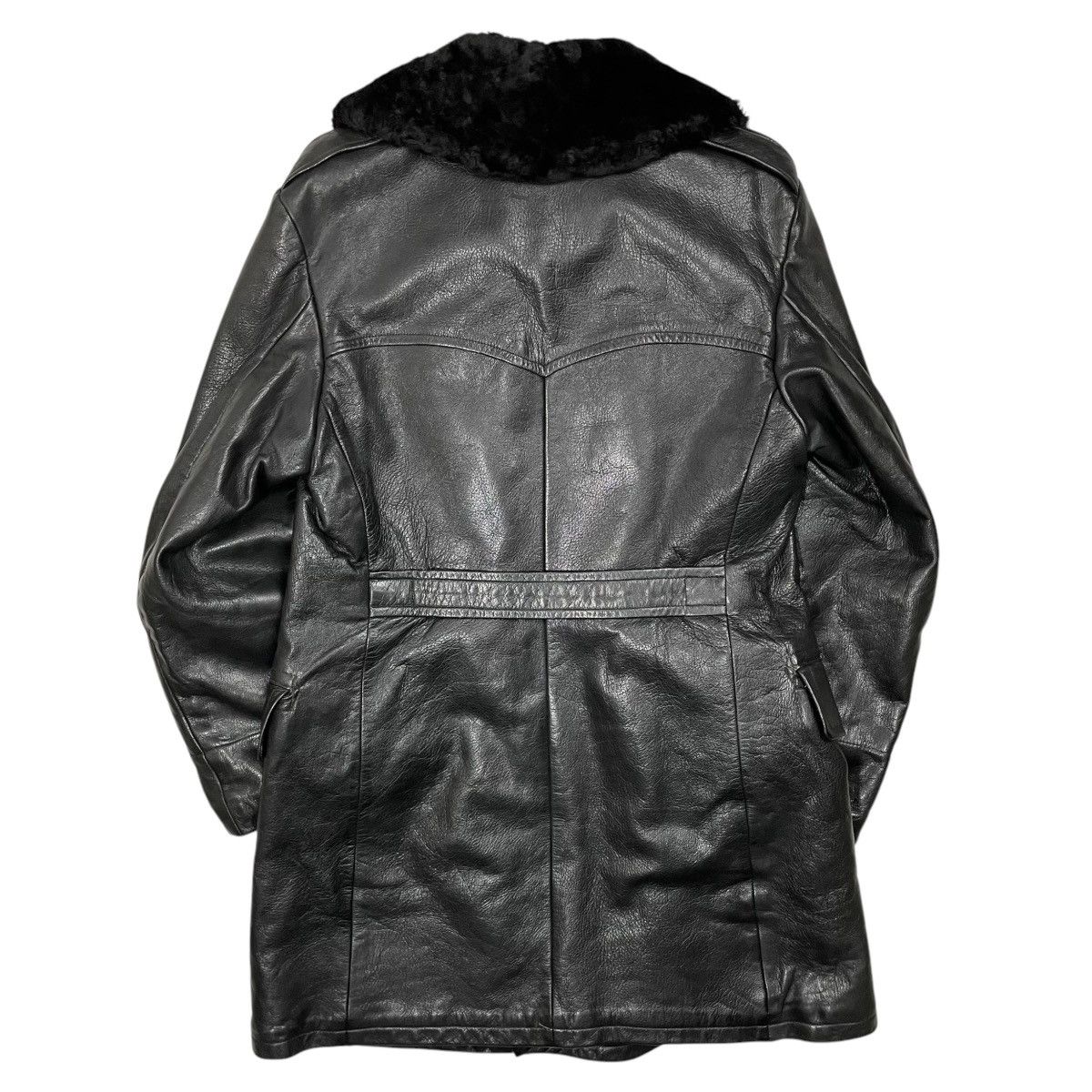 1940s Swedish Army Horsehide Leather Coat - M/L