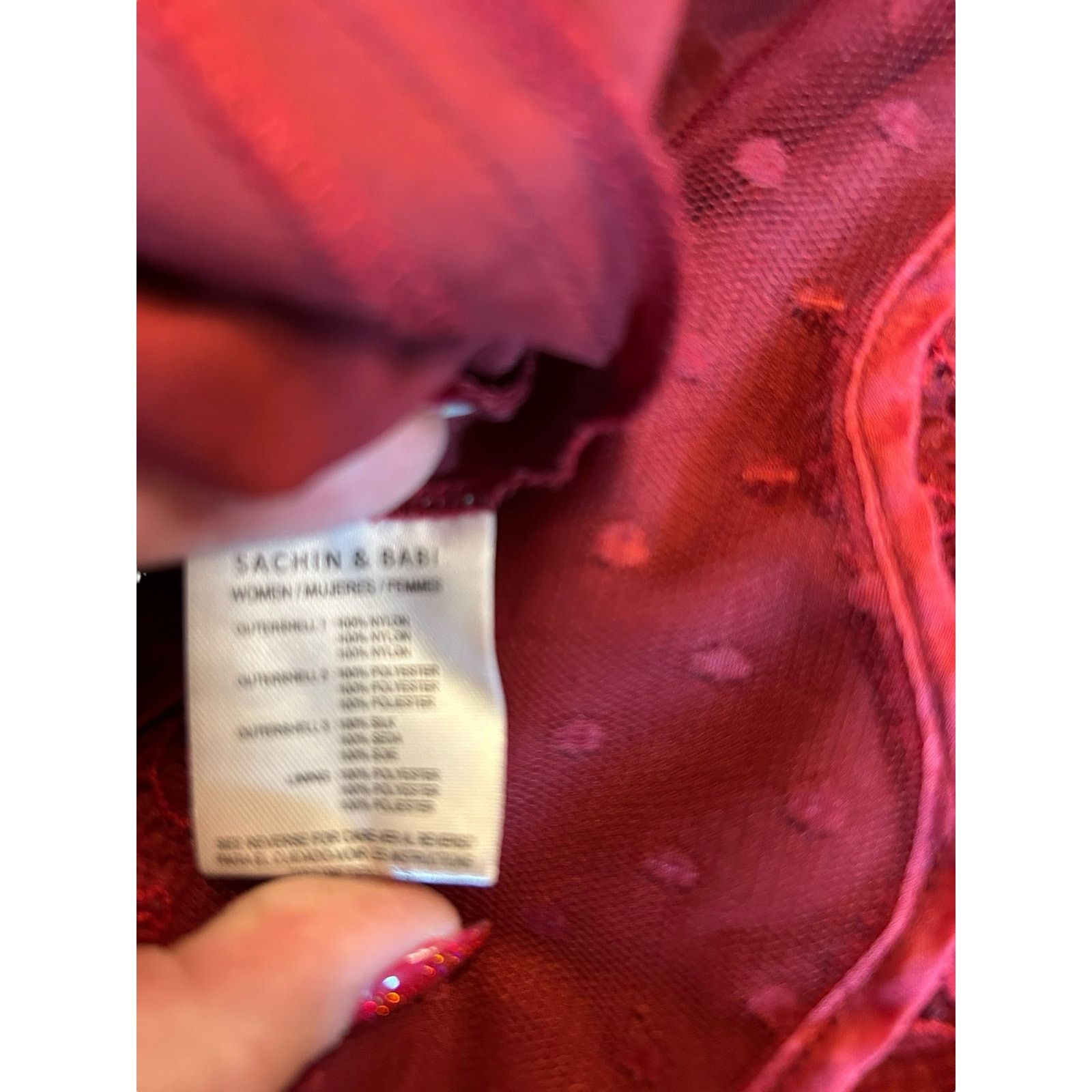 Sachin & Babi Sachin & Babi Red Lace Dress - Size 6 Size M / US 6-8 / IT 42-44 - 10 Thumbnail