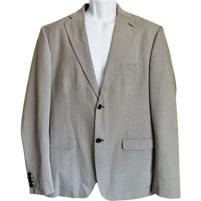 Zara Zara Man Black Houndstooth Blazer Sport Coat 2-Button 46R | Grailed