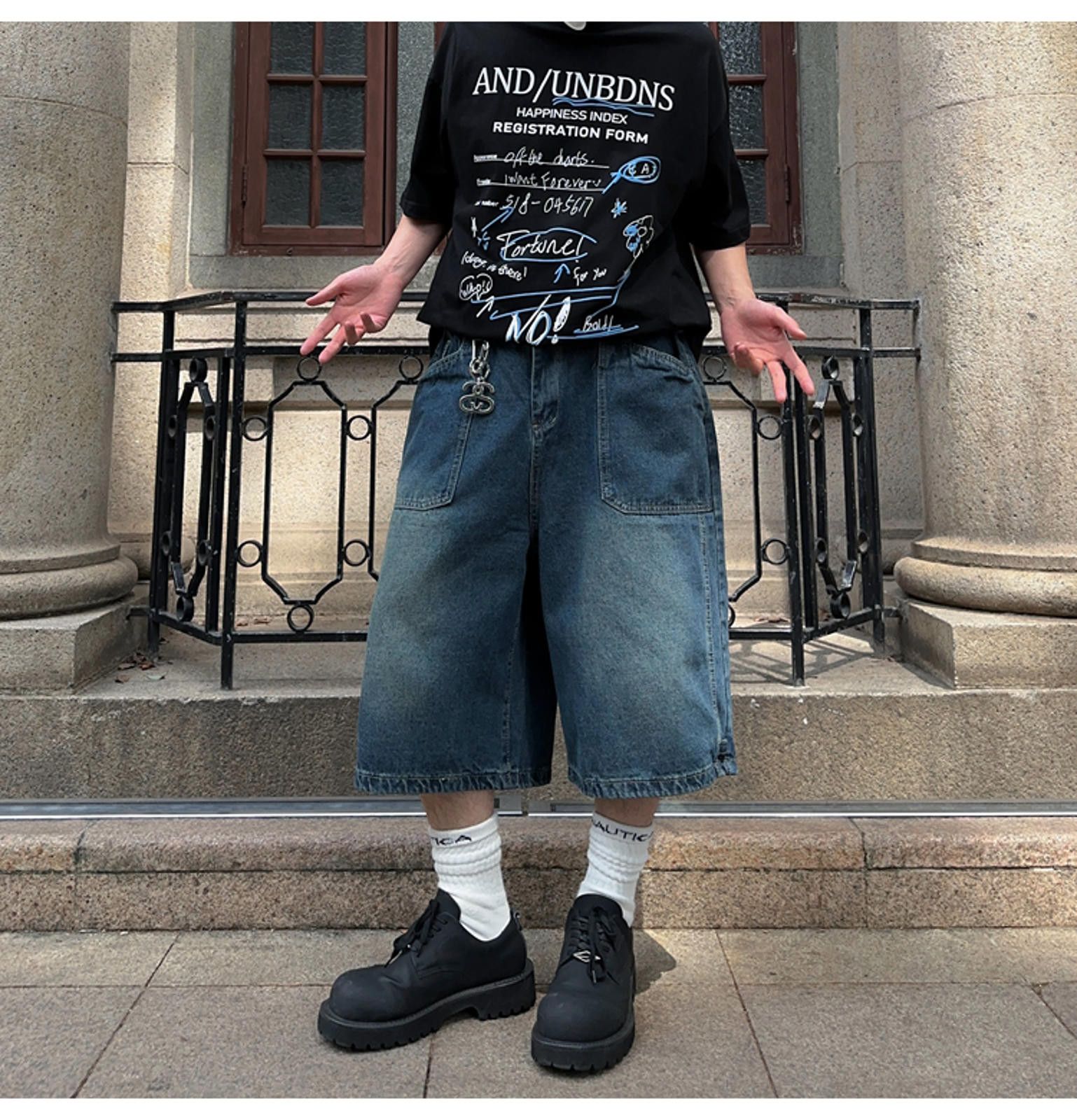 Carpenter Oversized Denim Shorts