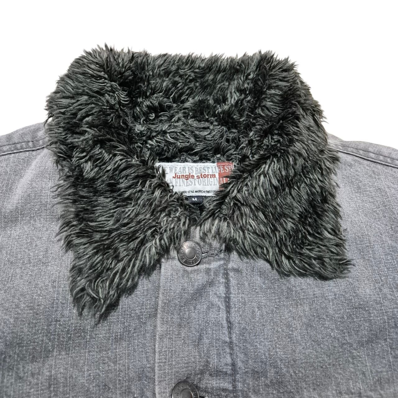 Japanese Brand Jungle storm denim sherpa jacket - ifsixwasnine lgb style Size US M / EU 48-50 / 2 - 5 Thumbnail