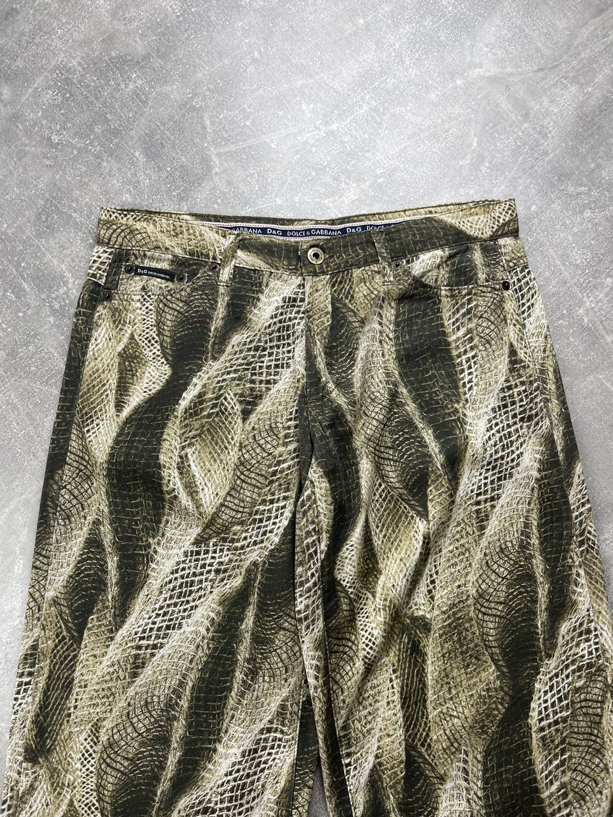 Dolce & Gabbana RARE Vintage D&G Dolce & Gabbana Snake Print Pants Y2K 00s Size 28" / US 6 / IT 42 - 7 Thumbnail