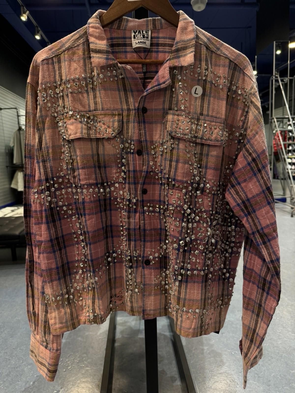 Vale Valley Dreams Crystal Stone Flannel (Large) Brand New Pink Size US L / EU 52-54 / 3 - 4 Thumbnail