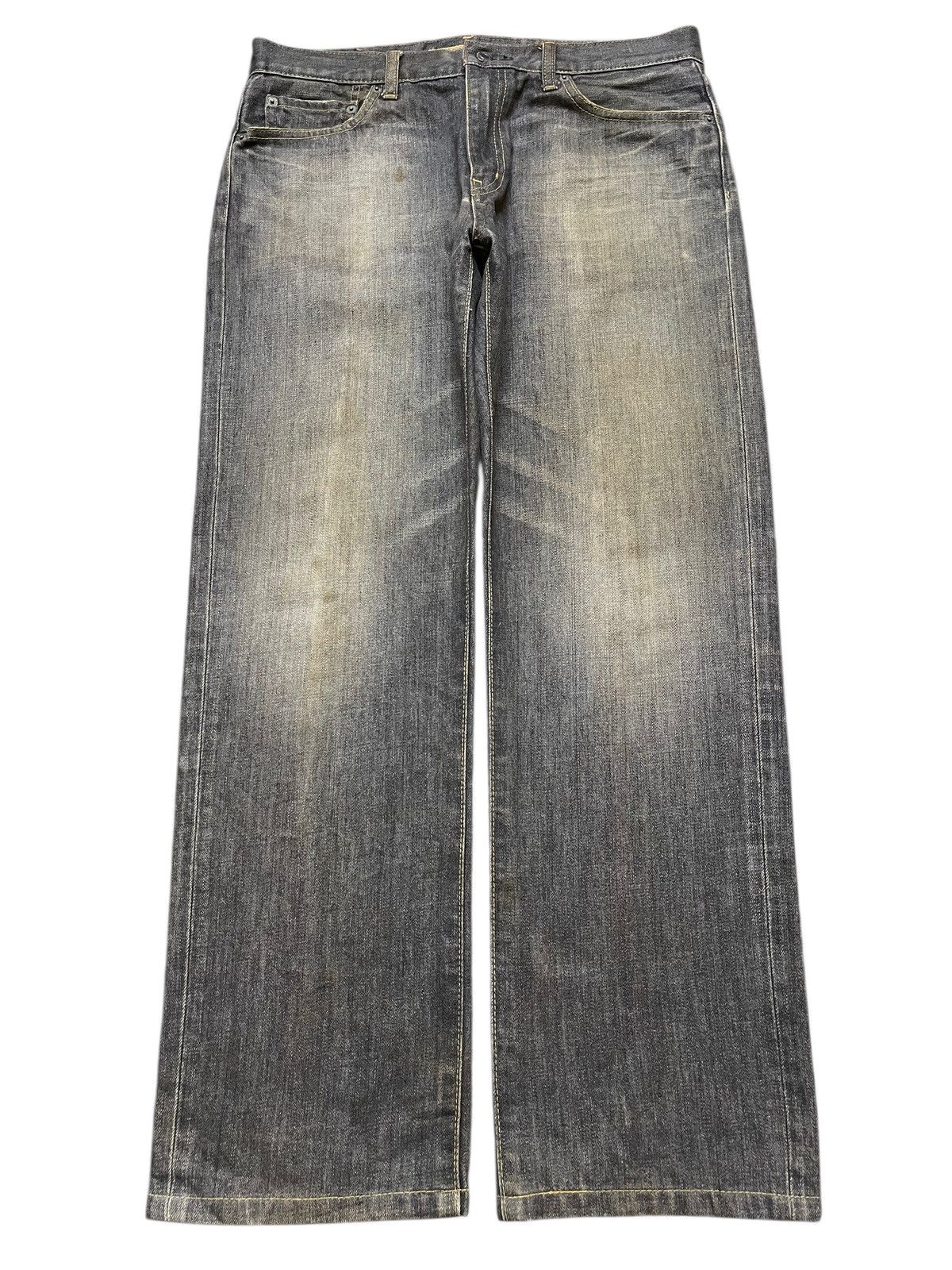 Uniqlo Vintage Japanese Uniqlo Mud Wash Faded Style Baggy Jeans Size US 32 / EU 48 - 1 Thumbnail