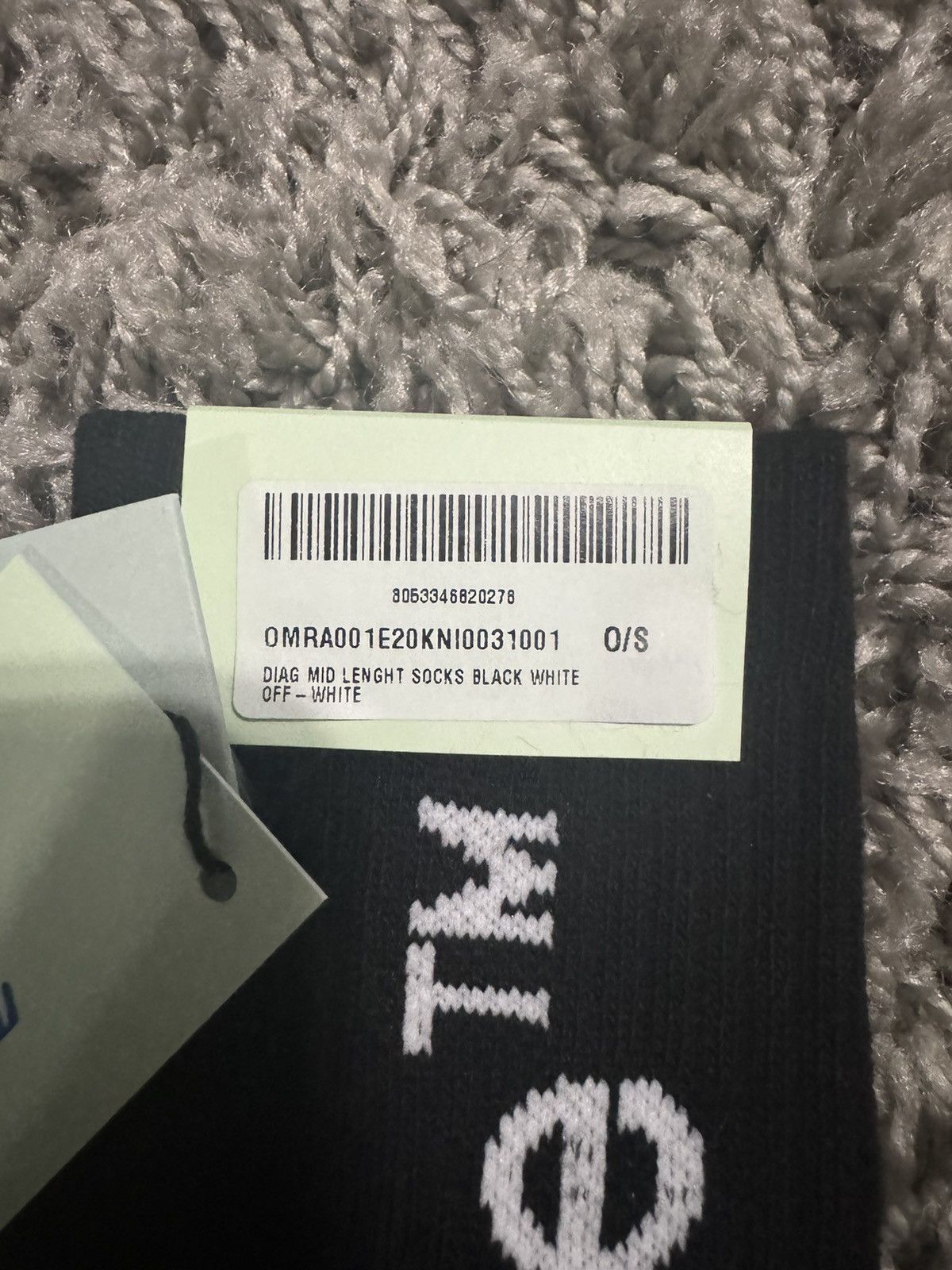 Off-White × Virgil Abloh off white diagonal socks Size ONE SIZE - 4 Thumbnail