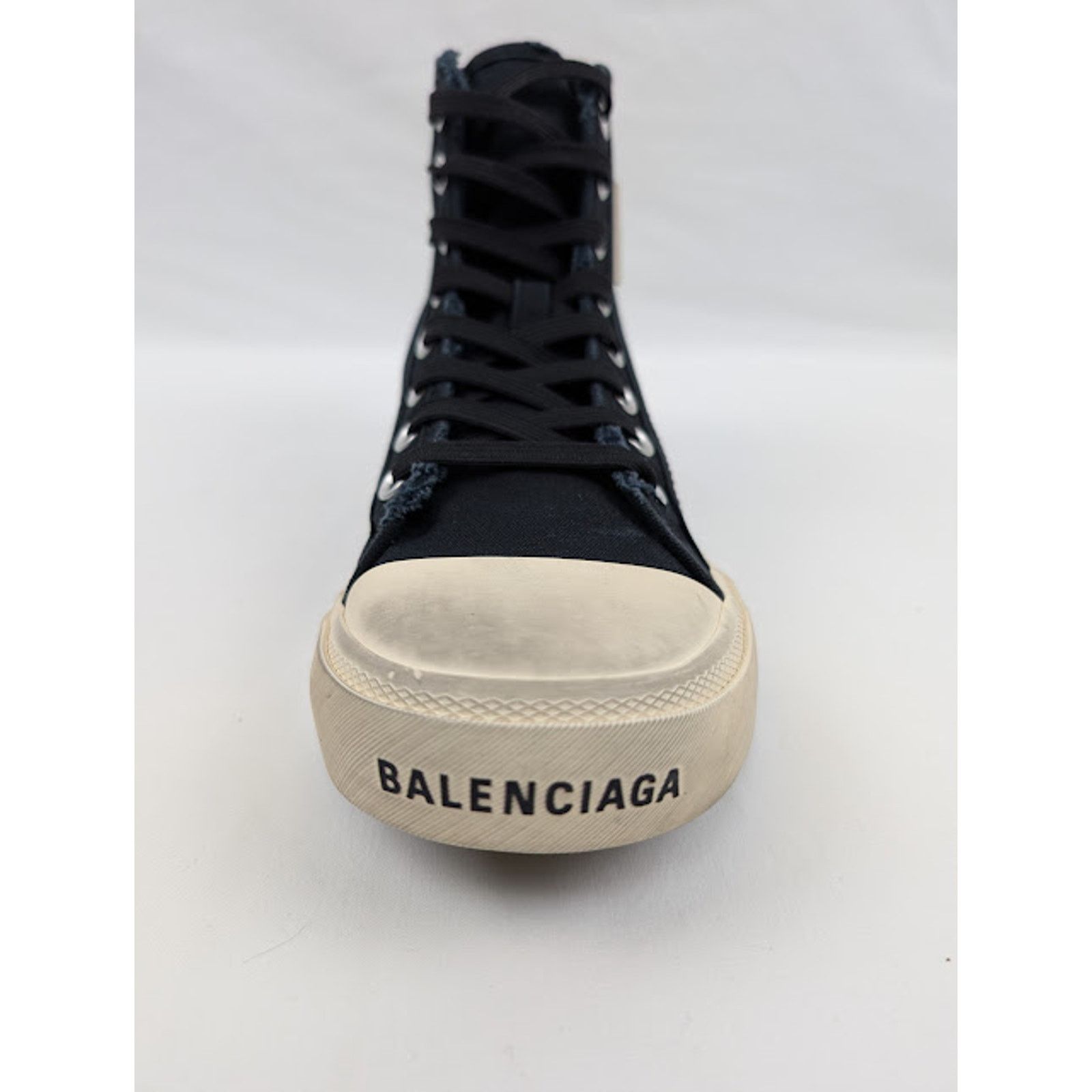 Balenciaga o1rshd1 Paris High-Top Sneakers in Black/White Size US 10 / EU 43 - 4 Thumbnail