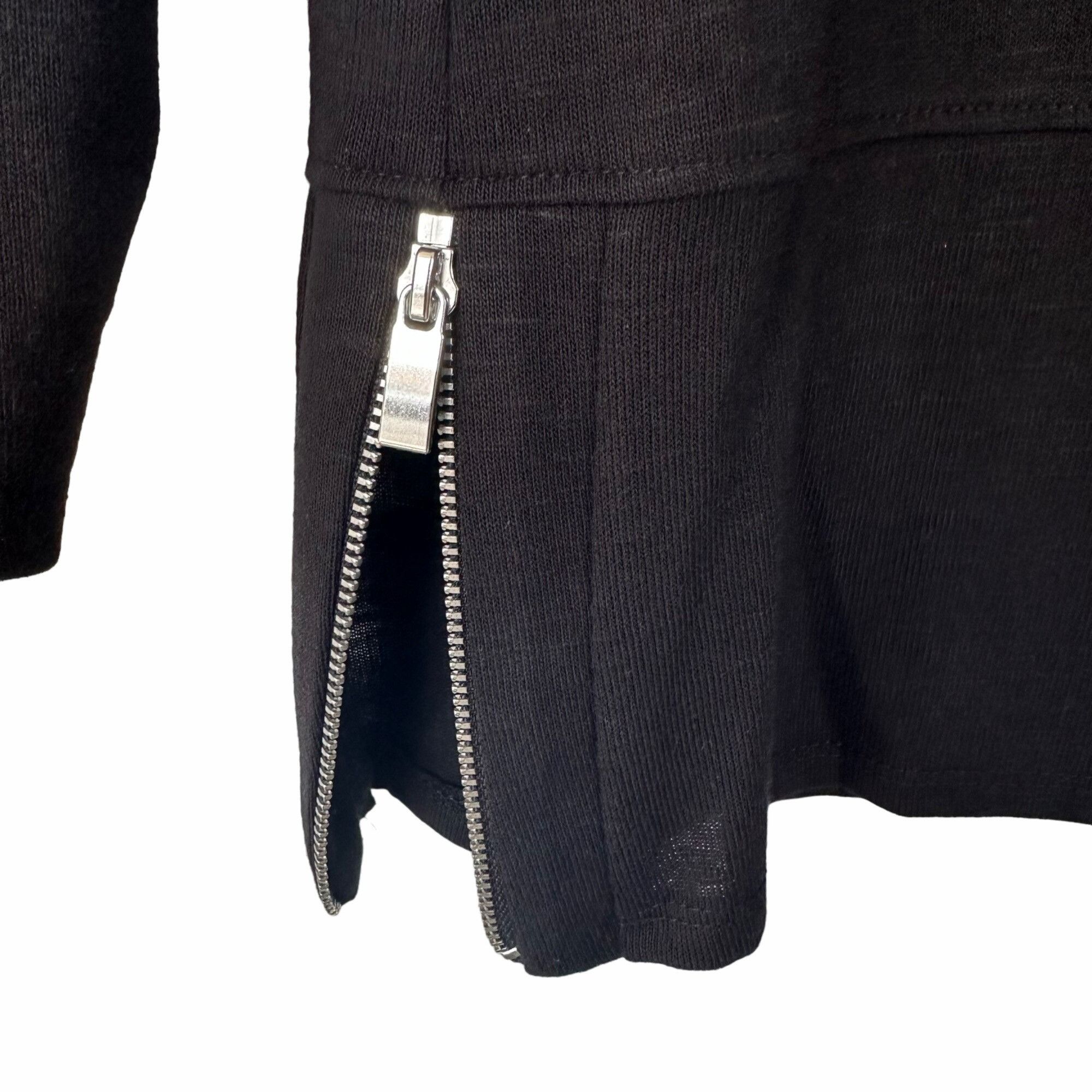 Apt. 9 Women Knit Top APT 9 Sz XS Black Ruched Long Sleeve V-neck S Size S / US 4 / IT 40 - 6 Thumbnail