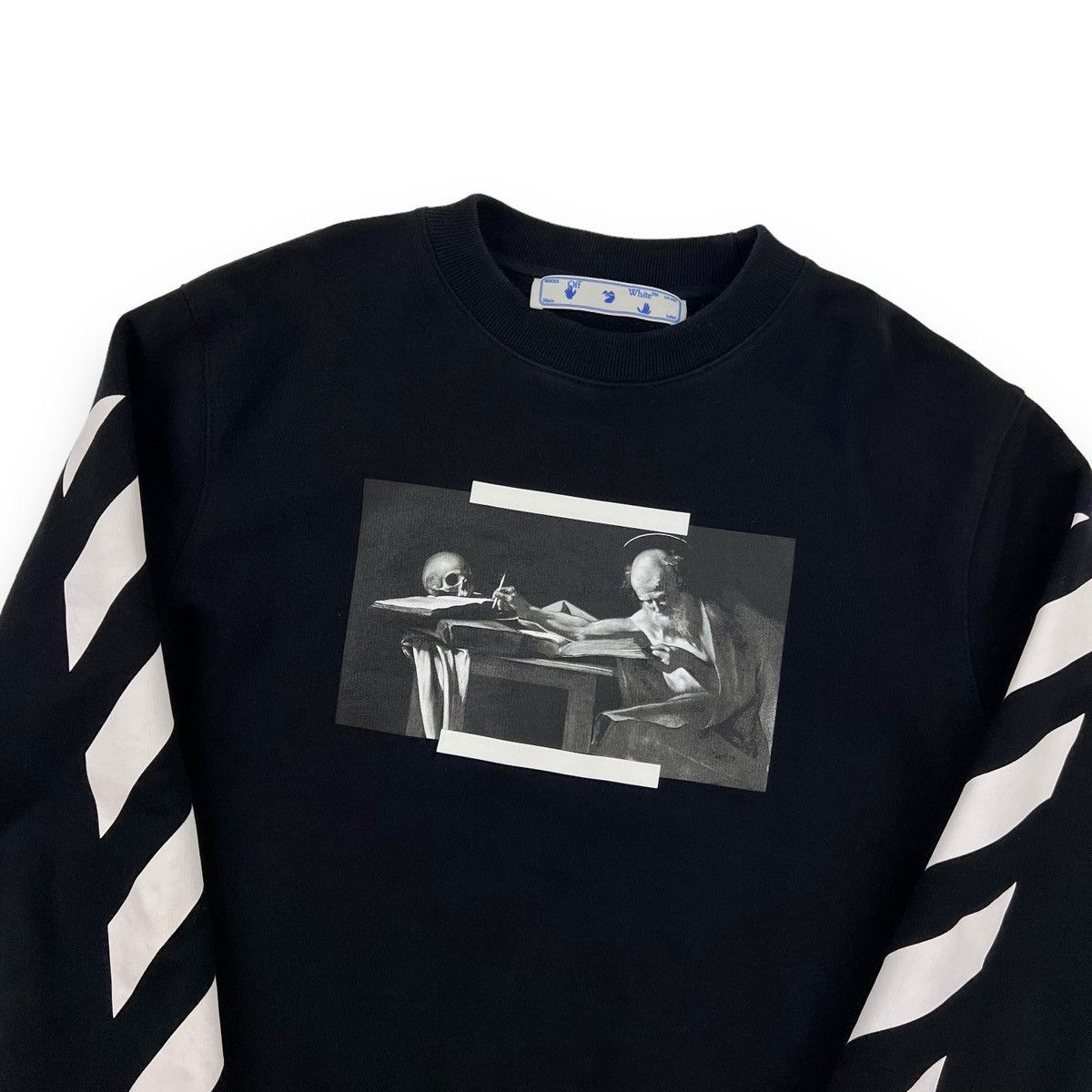 image of Off White Off-White Caravaggio Black Sweatshirt, Men's (Size Small)