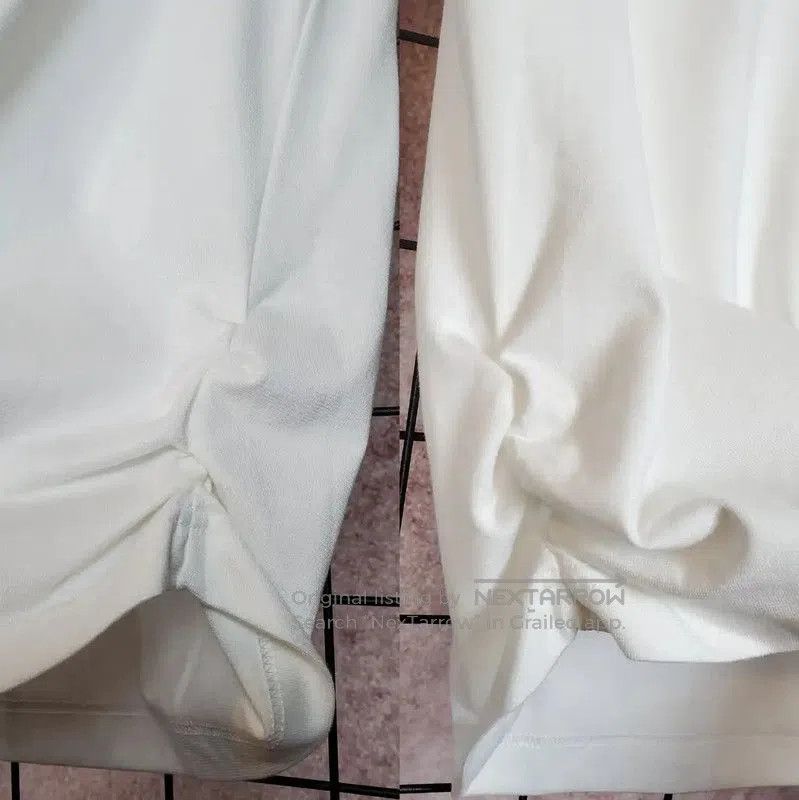 Burberry Burberry White Cotton Blend Embroidered Half-Zip Top. Size L / US 10 / IT 46 - 6 Thumbnail