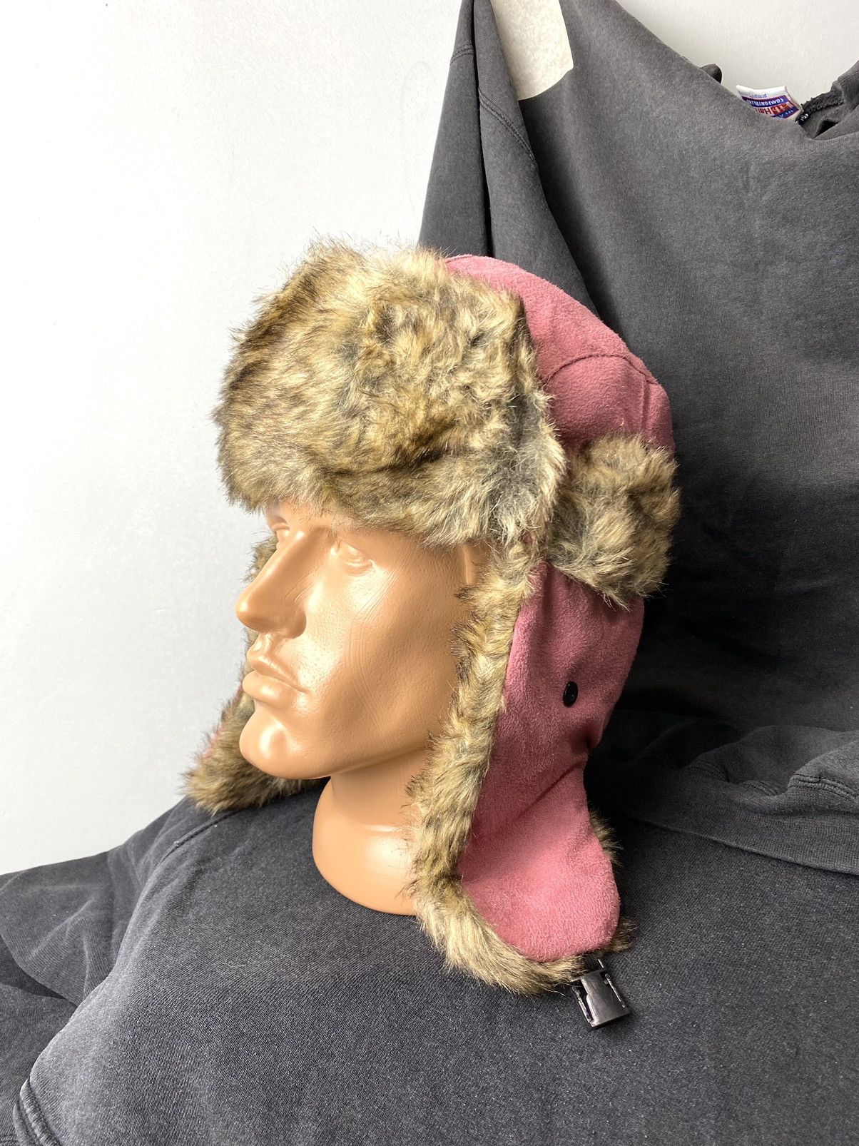 Vintage Vintage Alt Fuzzy Mohair Ushanka USSR Hat Balaclava Size ONE SIZE - 4 Thumbnail