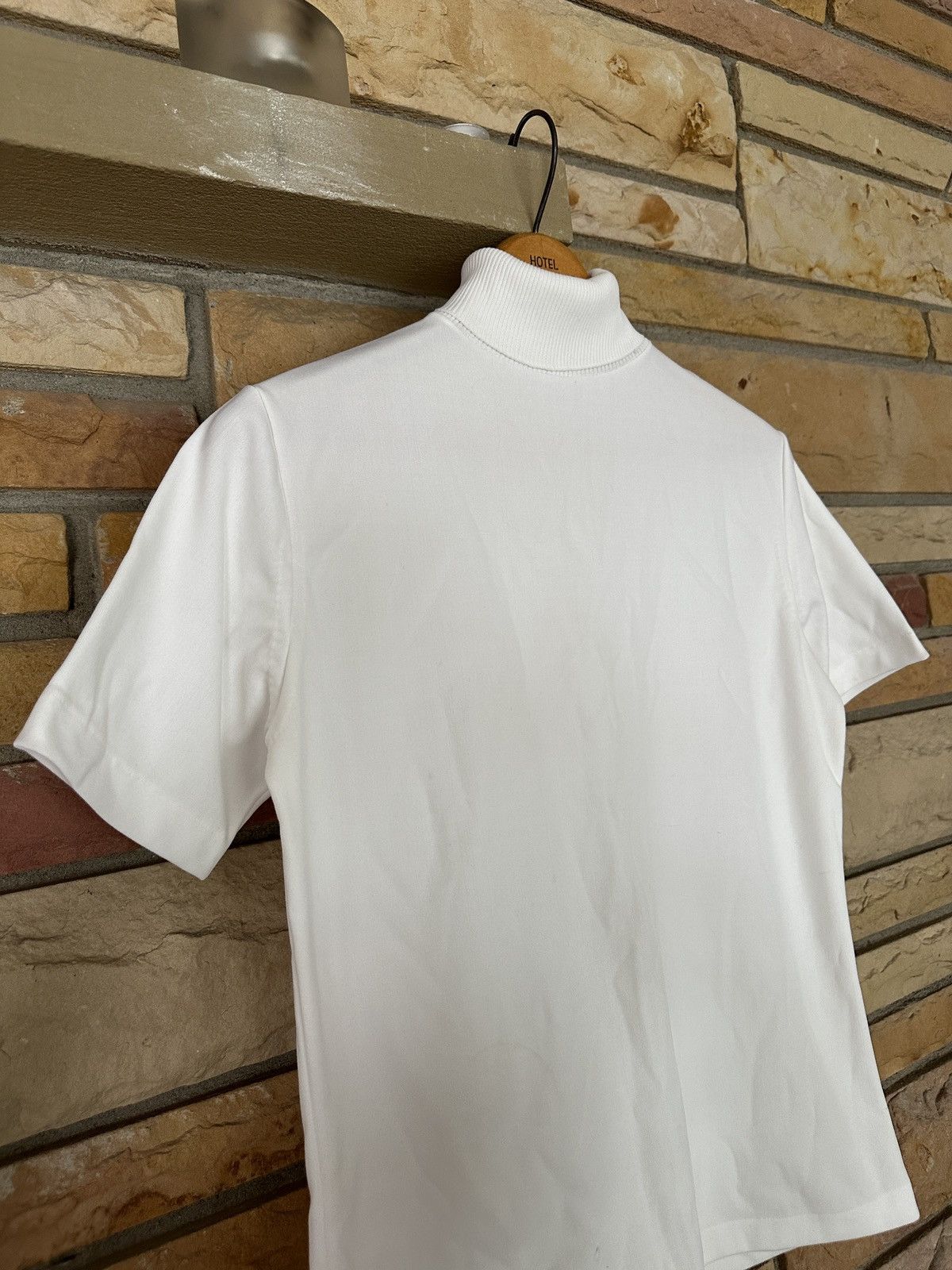 Vintage Vintage 70s Mock Neck Zip Polyester Top Size M / US 6-8 / IT 42-44 - 3 Thumbnail