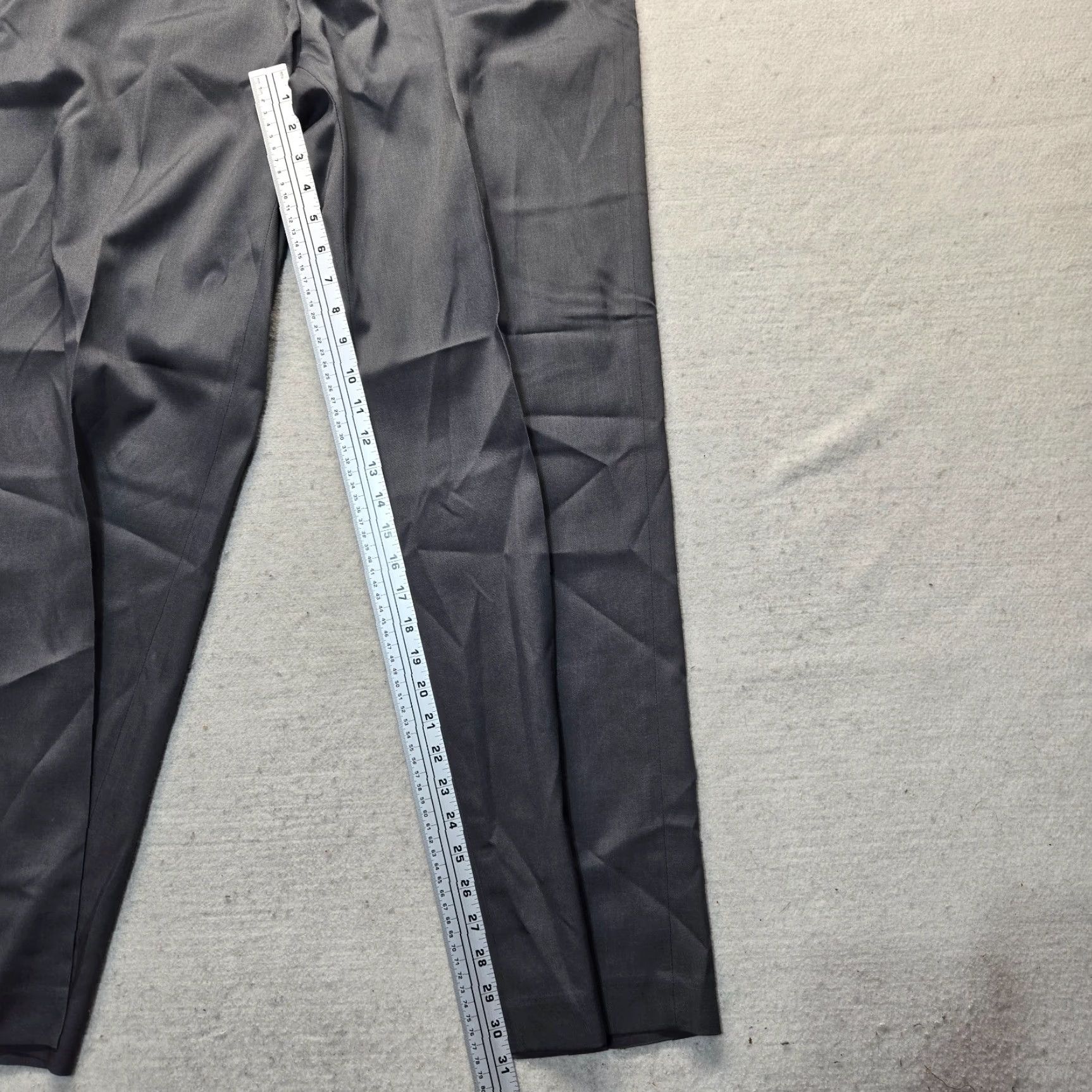 Savane Savane Dress Pants Flat Front Women 36x32 Gray Cotton Wrinkle-Resistant Pockets Machine Washable Size 25" / US 0 / IT 36 - 7 Thumbnail