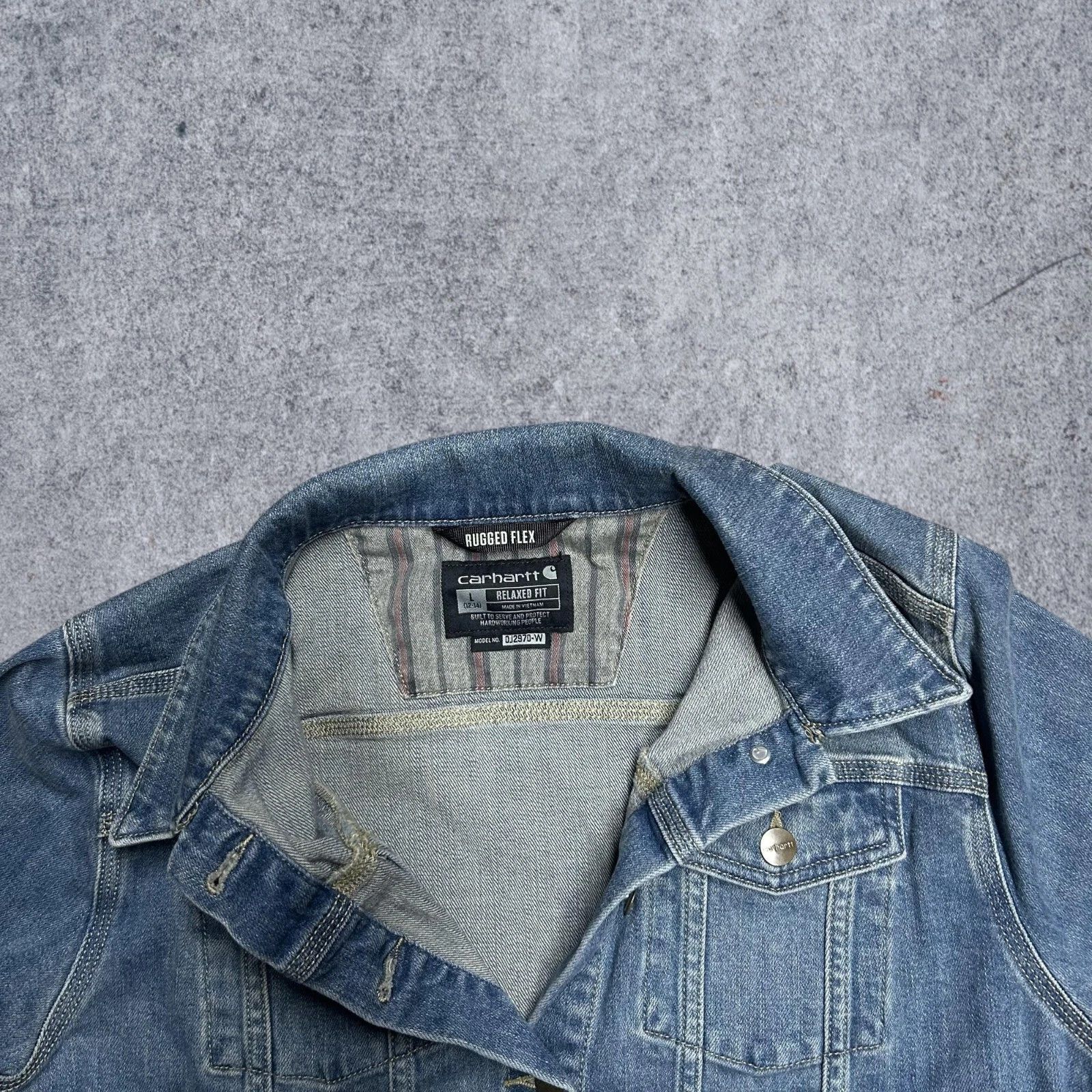 Carhartt Carhartt Denim Trucker Jacket Womens XL (16-18) Rugged Flex Size US XL / EU 56 / 4 - 5 Thumbnail