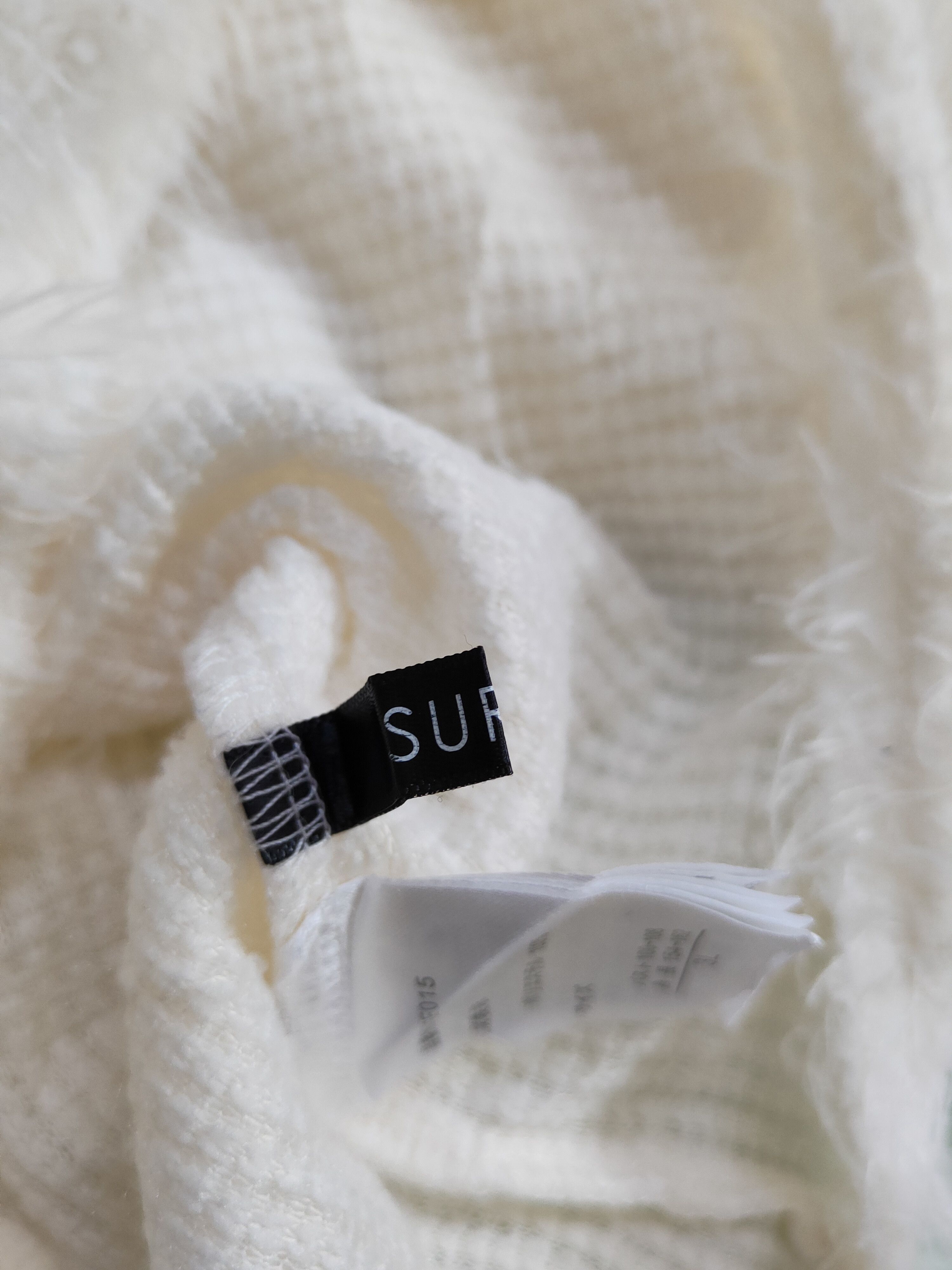 Aran Isles Knitwear Sureve Ivory Shag Shaggy Fur Mohair Knitwear #S2057 Size L / US 10 / IT 46 - 12 Thumbnail