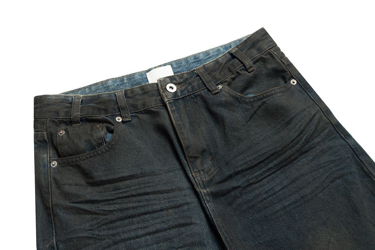 Japanese Brand × Jean Distressed Dirty Washed Blue Ripped Baggy Jeans Size US 31 - 3 Thumbnail