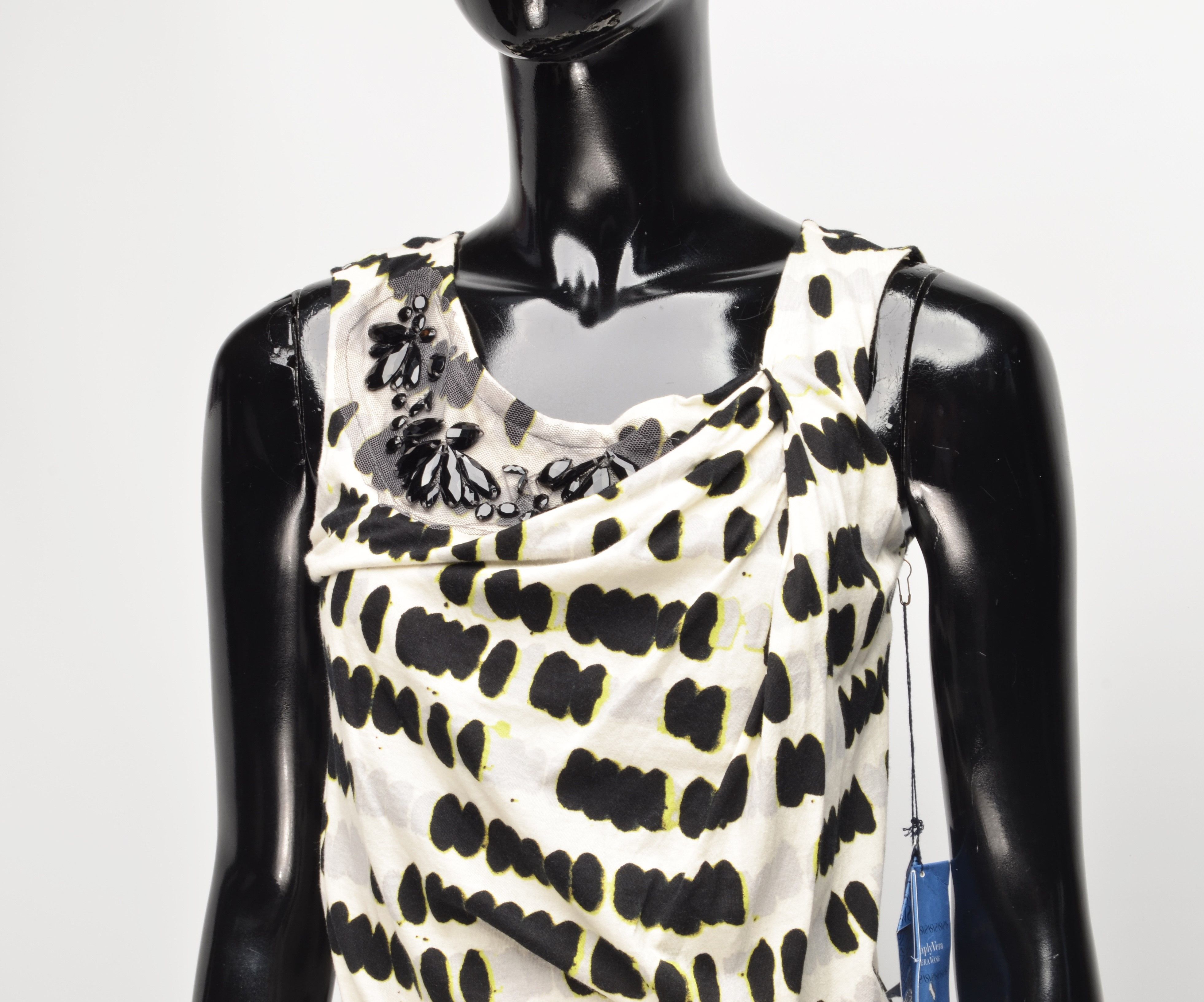 Vera Wang × Vintage Vintage Simply Vera Vera Wang Beaded Sleeveless Top Size XS / US 0-2 / IT 36-38 - 2 Thumbnail