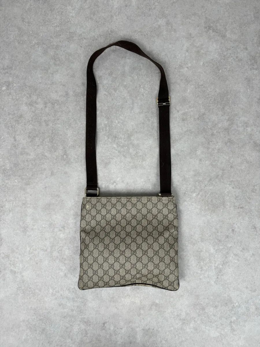Gucci Gucci Beige Canvas Monogrammed Shoulder Bag Size ONE SIZE - 4 Thumbnail