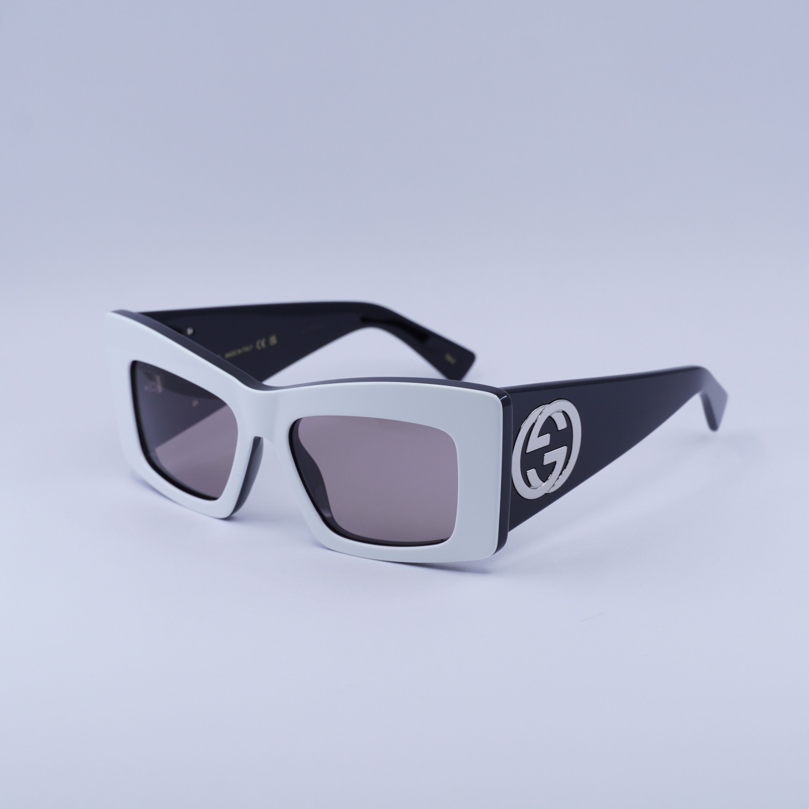 ?️ New Gucci GG1326S 009 Sunglasses - Ivory Frame, Grey Mirror Lenses Gucci ?️ New Gucci GG1326S 009 Sunglasses - Ivory Frame  main image 3
