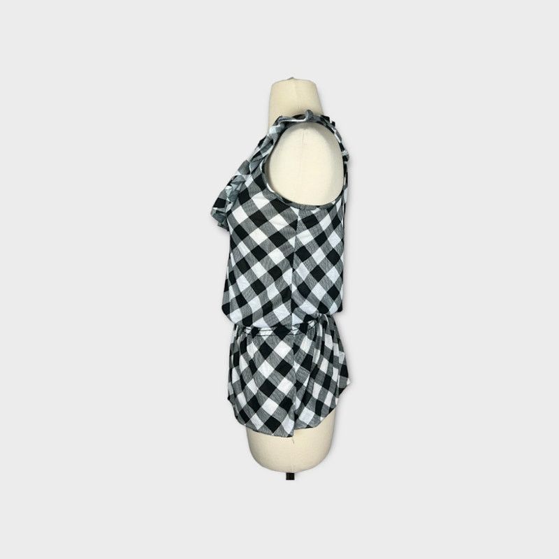Vintage Pretty Good | Gingham Racerback Top | Size Small Size S / US 4 / IT 40 - 4 Thumbnail