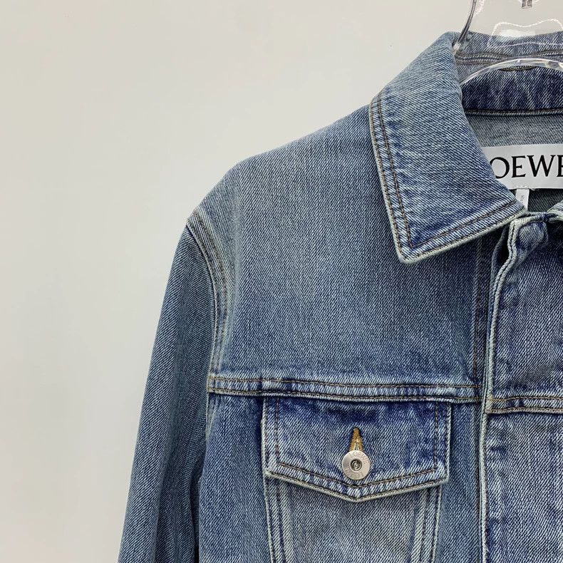 Loewe Loewe Blue chain cotton collar long sleeve denim jacket Size XS / US 0-2 / IT 36-38 - 3 Thumbnail