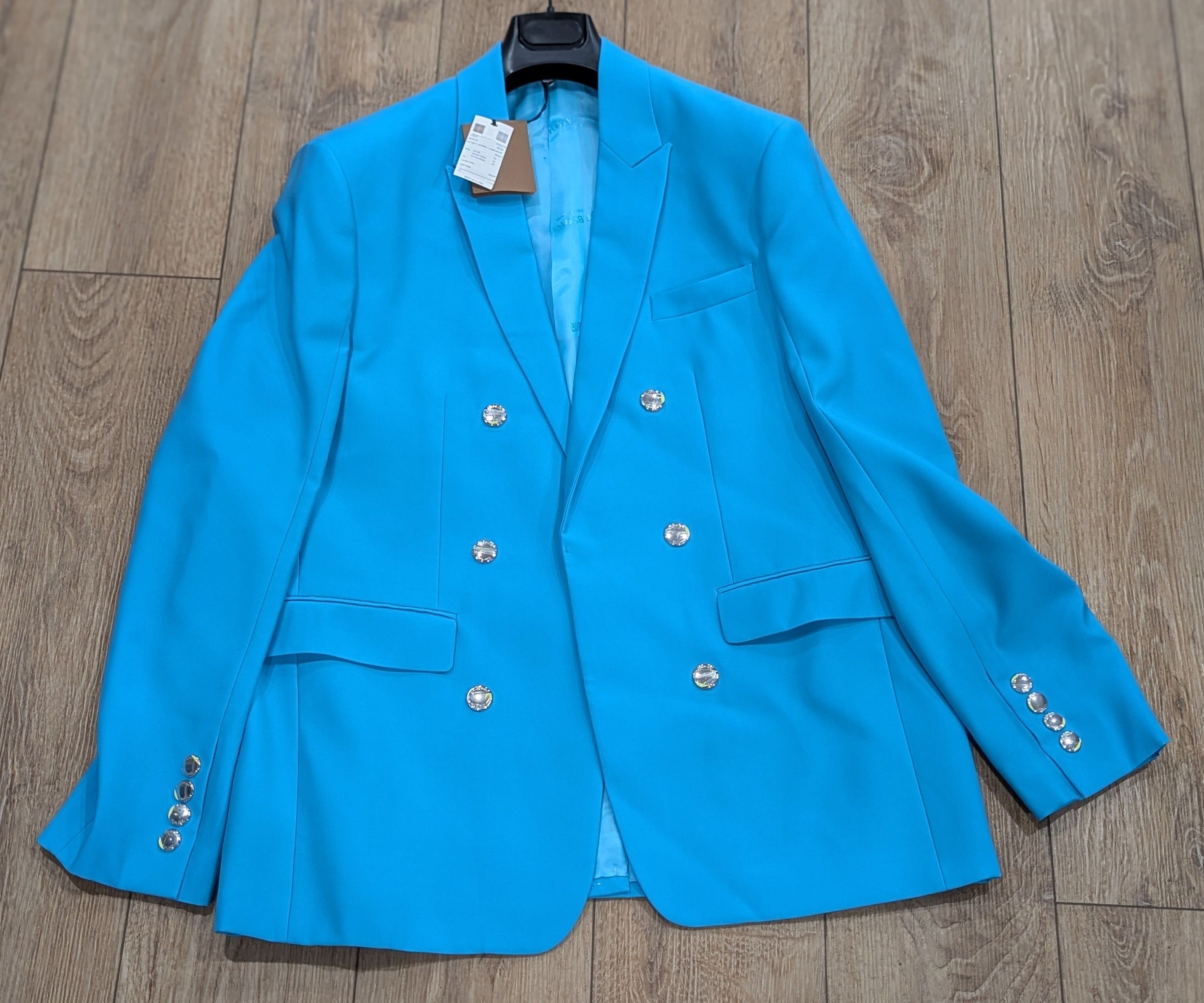 BURBERRY Wool Tailored Jacket Blazer Bright Opal 54 US 44