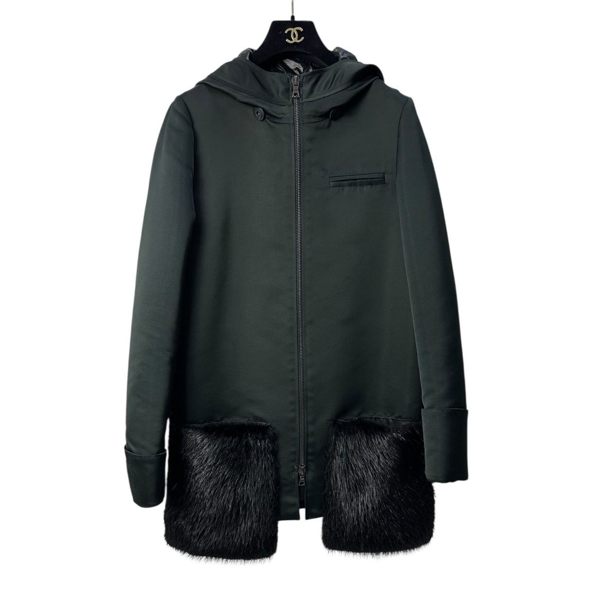 Vera Wang Vera Wang Pre-Fall 2014 Polyester Fur Pockets Coat Sz.40 Size M / US 6-8 / IT 42-44 - 1 Thumbnail