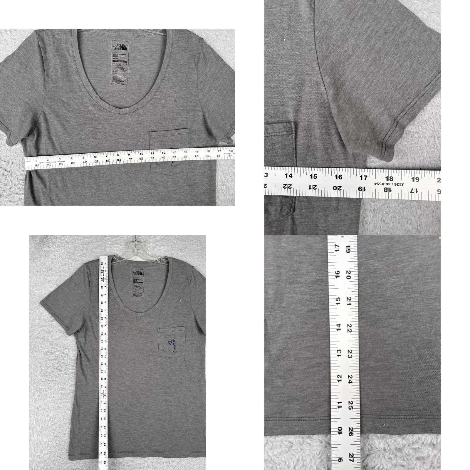 The North Face The North Face Shirt Women Medium Gray Pocket Scoop Neck Polyester Blend READ Size M / US 6-8 / IT 42-44 - 8 Thumbnail