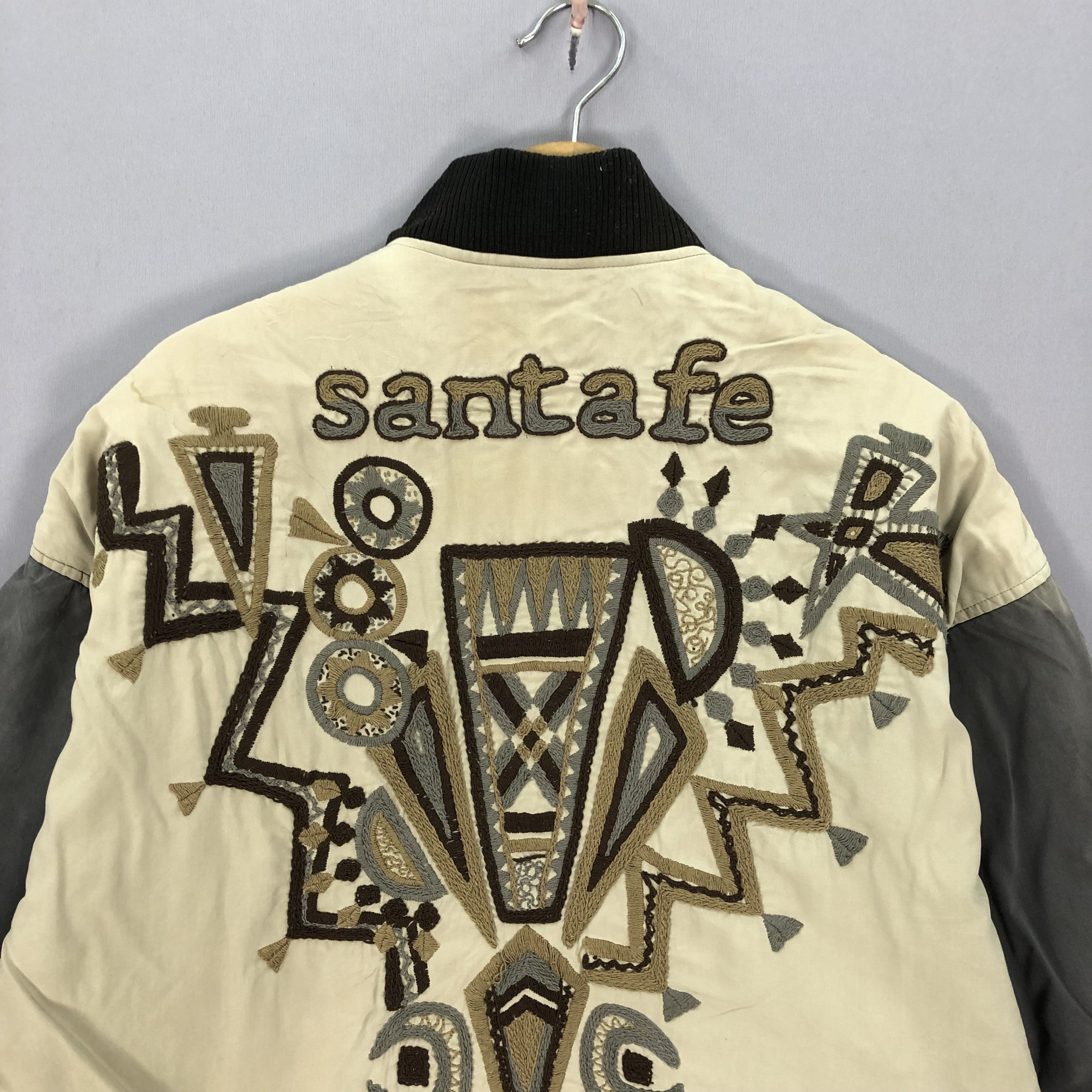Vintage Vintage Santa Fe Bomber Jacket Pop Arts Varsity Jackets Size US L / EU 52-54 / 3 - 3 Thumbnail