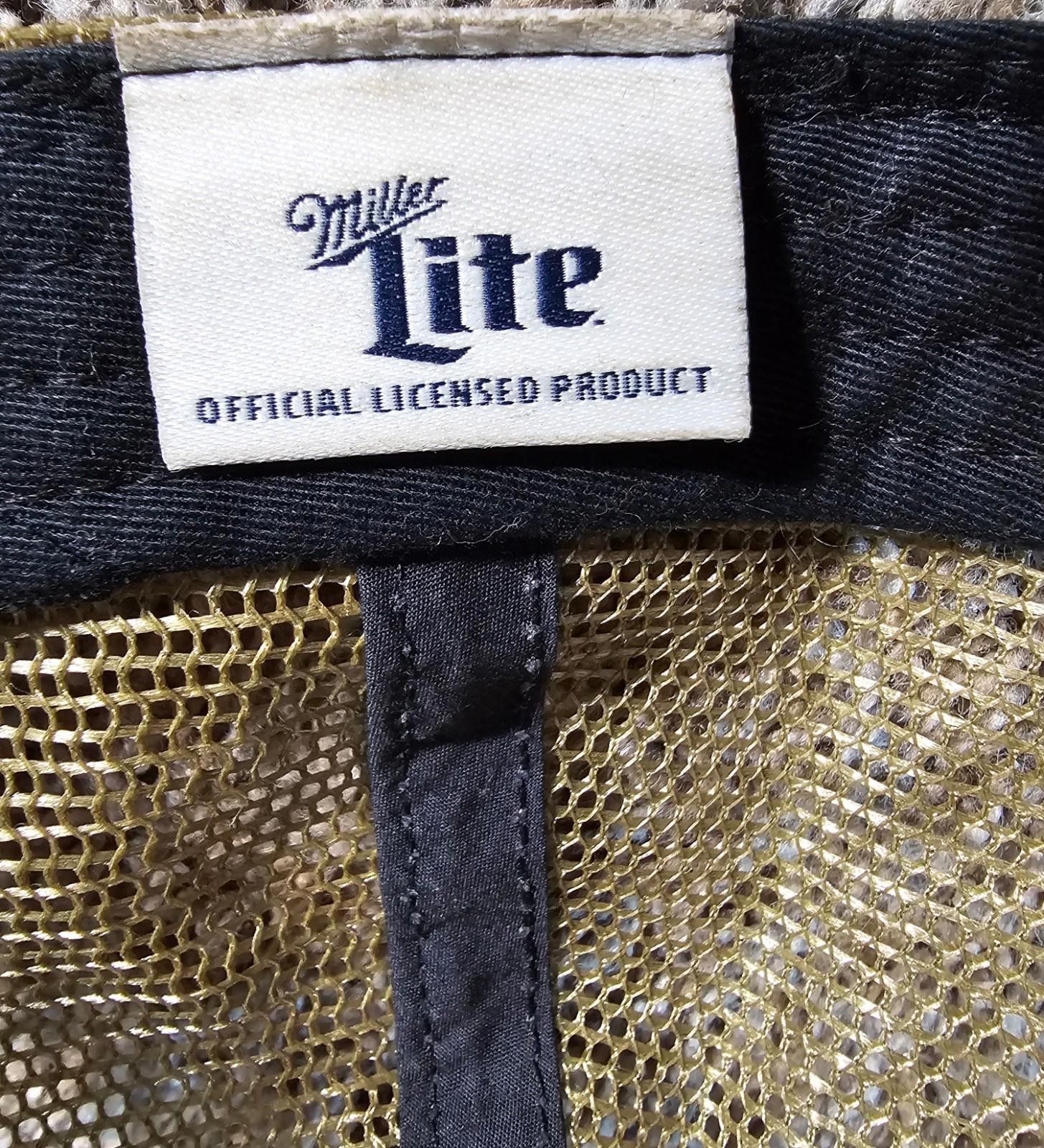 Peter Millar Miller Lite Pilsner Beer 2016 Trucker Hat Blue Strapback Size ONE SIZE - 6 Thumbnail