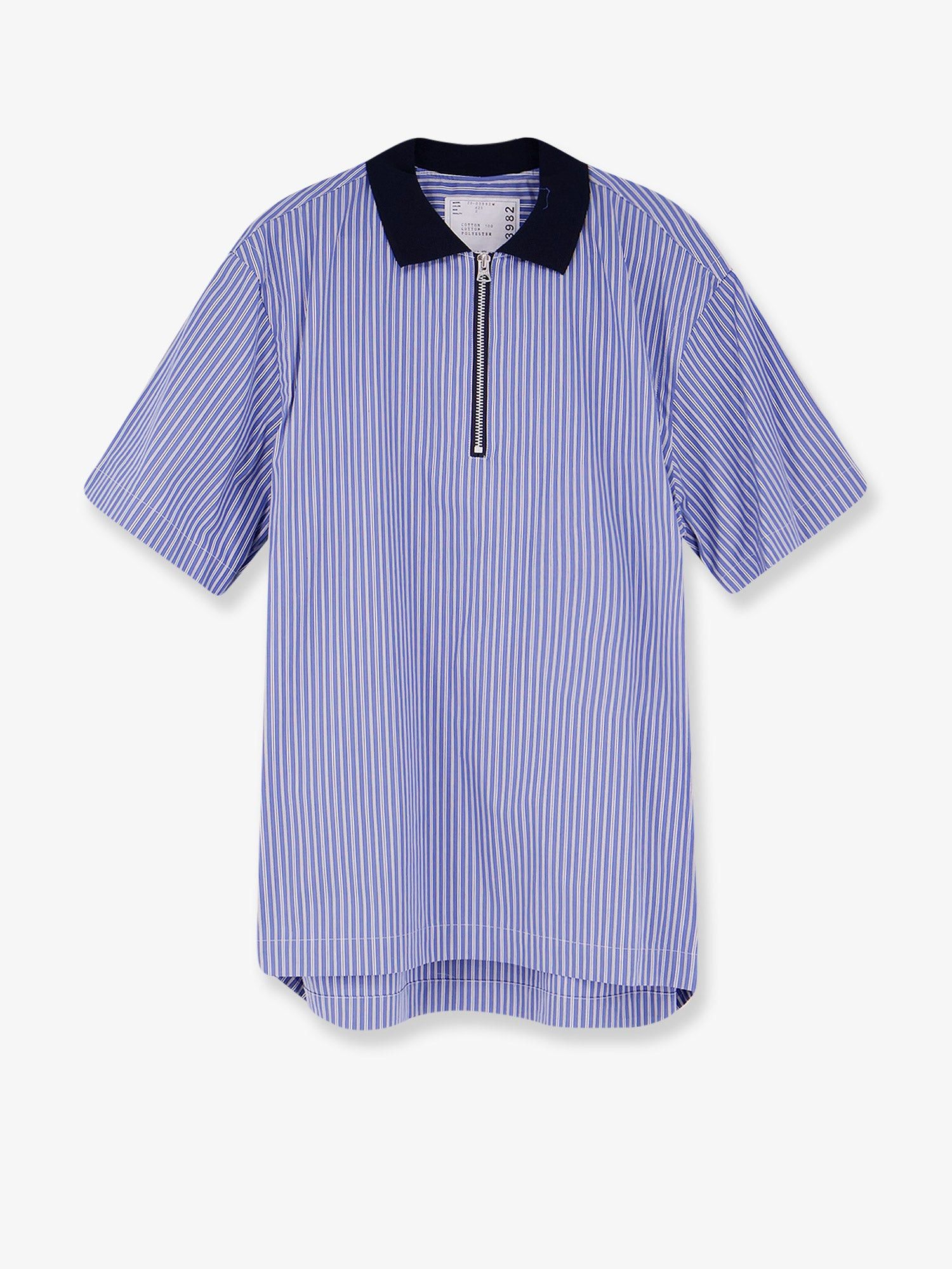 Sacai Striped Fabric Polo Shirt Size US L / EU 52-54 / 3 - 1 Thumbnail