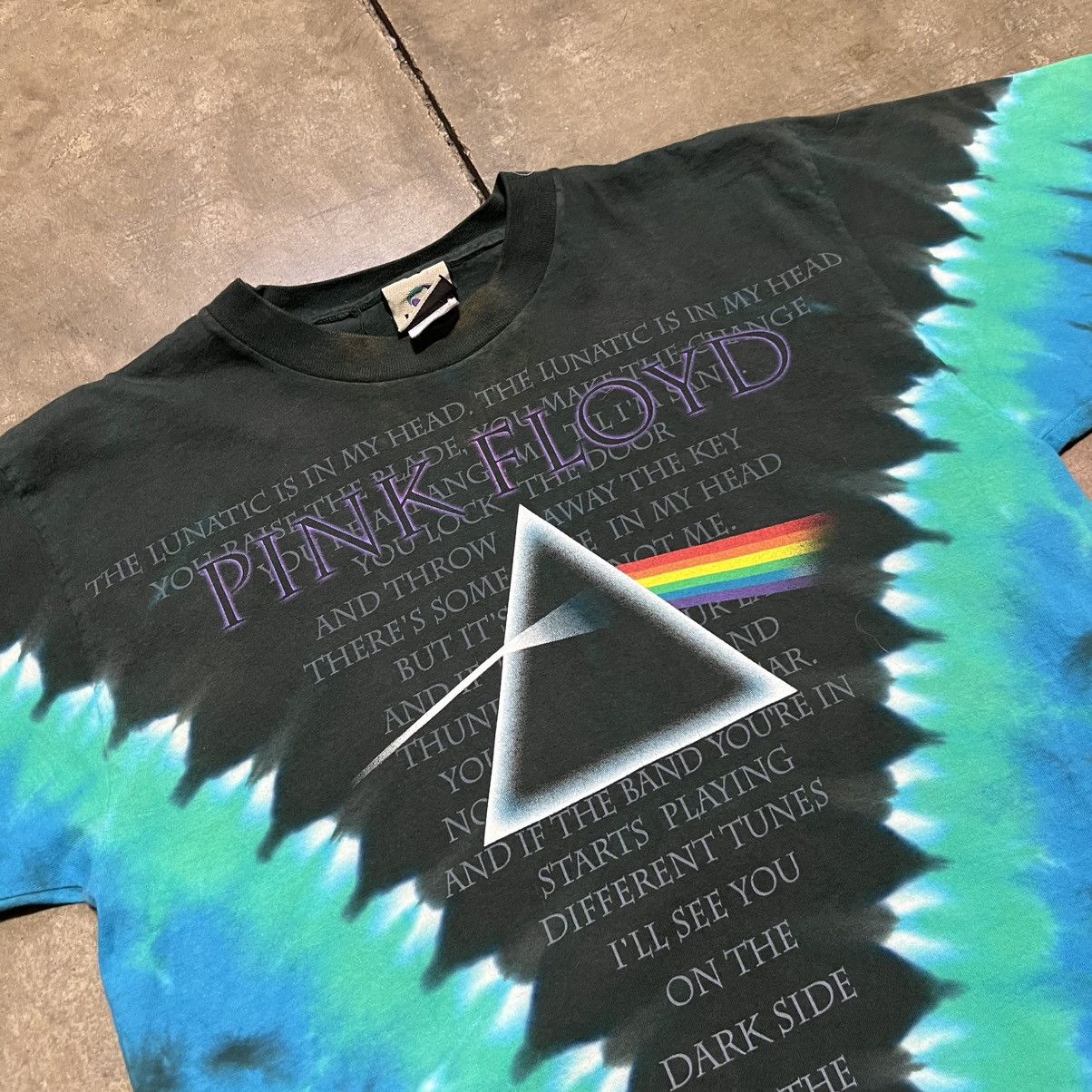 Liquid Blue Vintage Pink Floyd Dark Side of Moon Liquid Blue Tie Dye Size US M / EU 48-50 / 2 - 5 Thumbnail