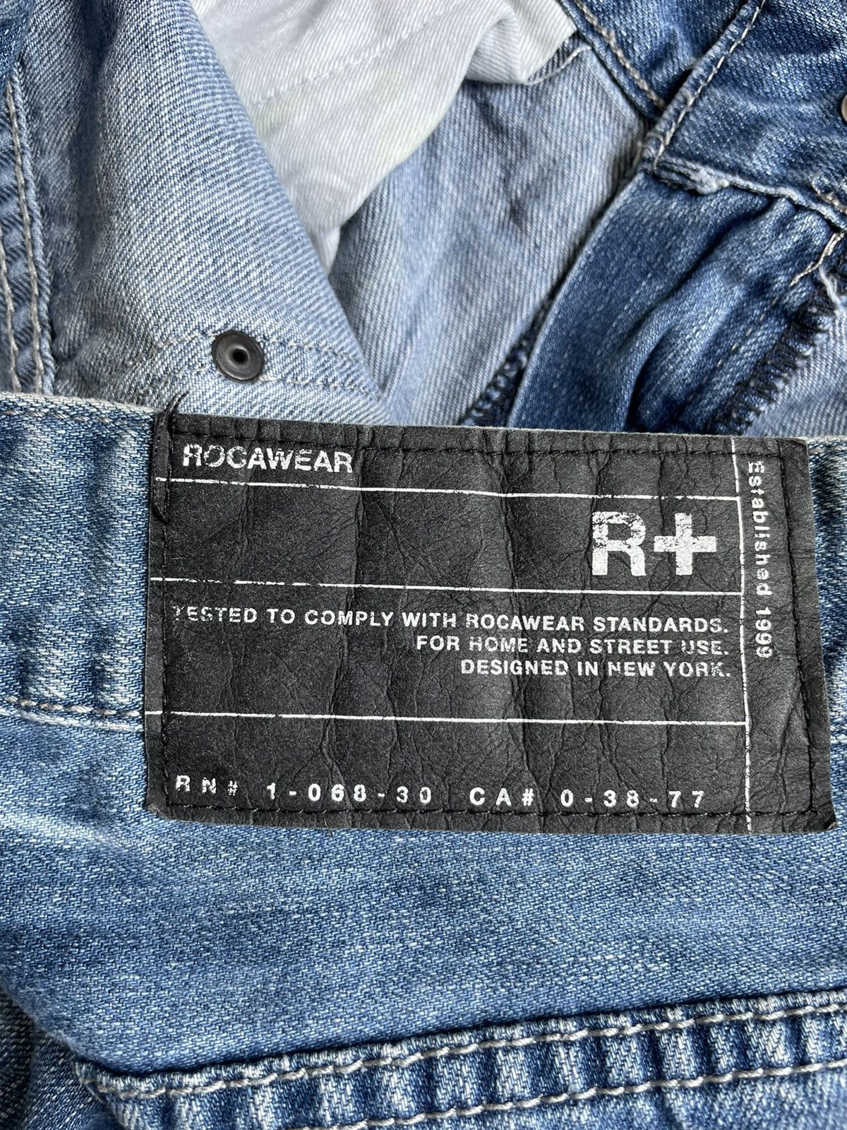 JNCO × Rocawear Rocawear R+ Classic Fit Faded Denim Size US 37 - 12 Thumbnail