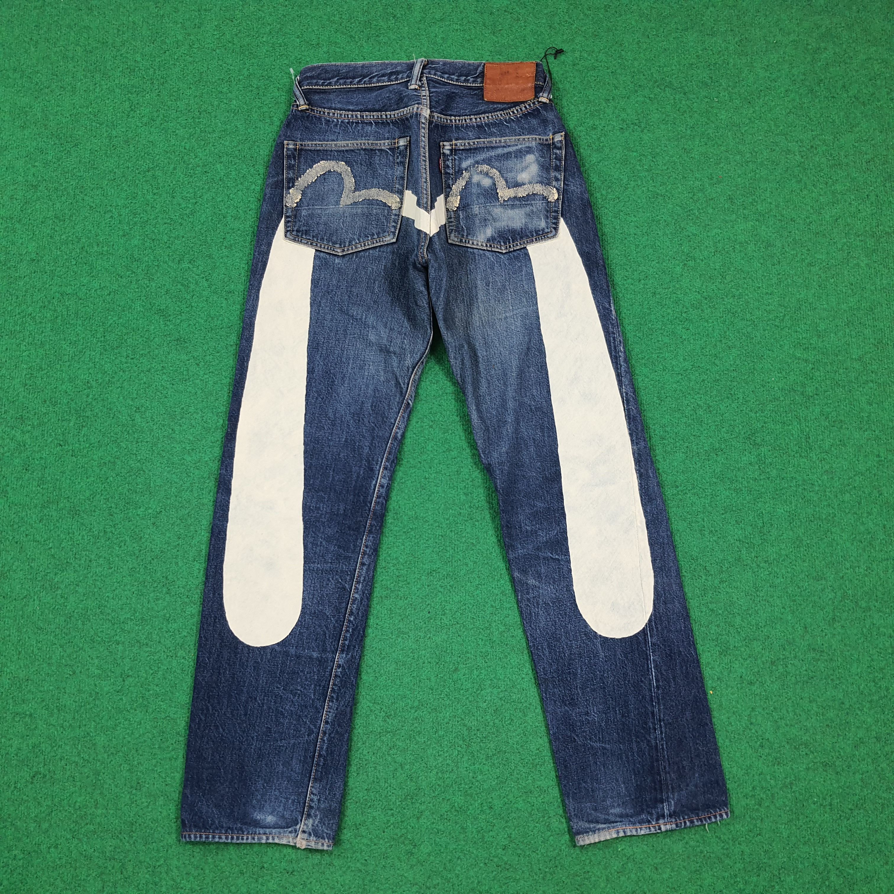 Evisu × Vintage Evisu x Insa Daicock Rainbow Paint Raw Japan Jeans