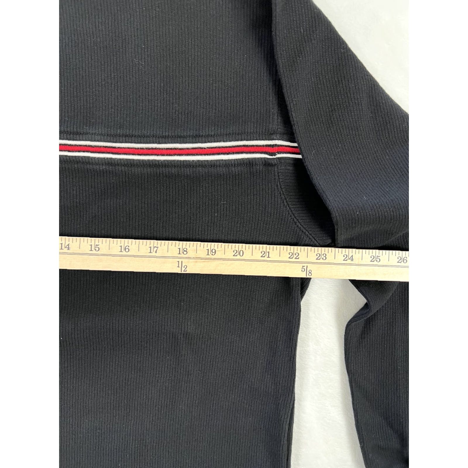 Point Zero VINTAGE Point Zero Long Sleeve Striped Sweat Shirt Mens XL Black Knit Size US XL / EU 56 / 4 - 4 Thumbnail