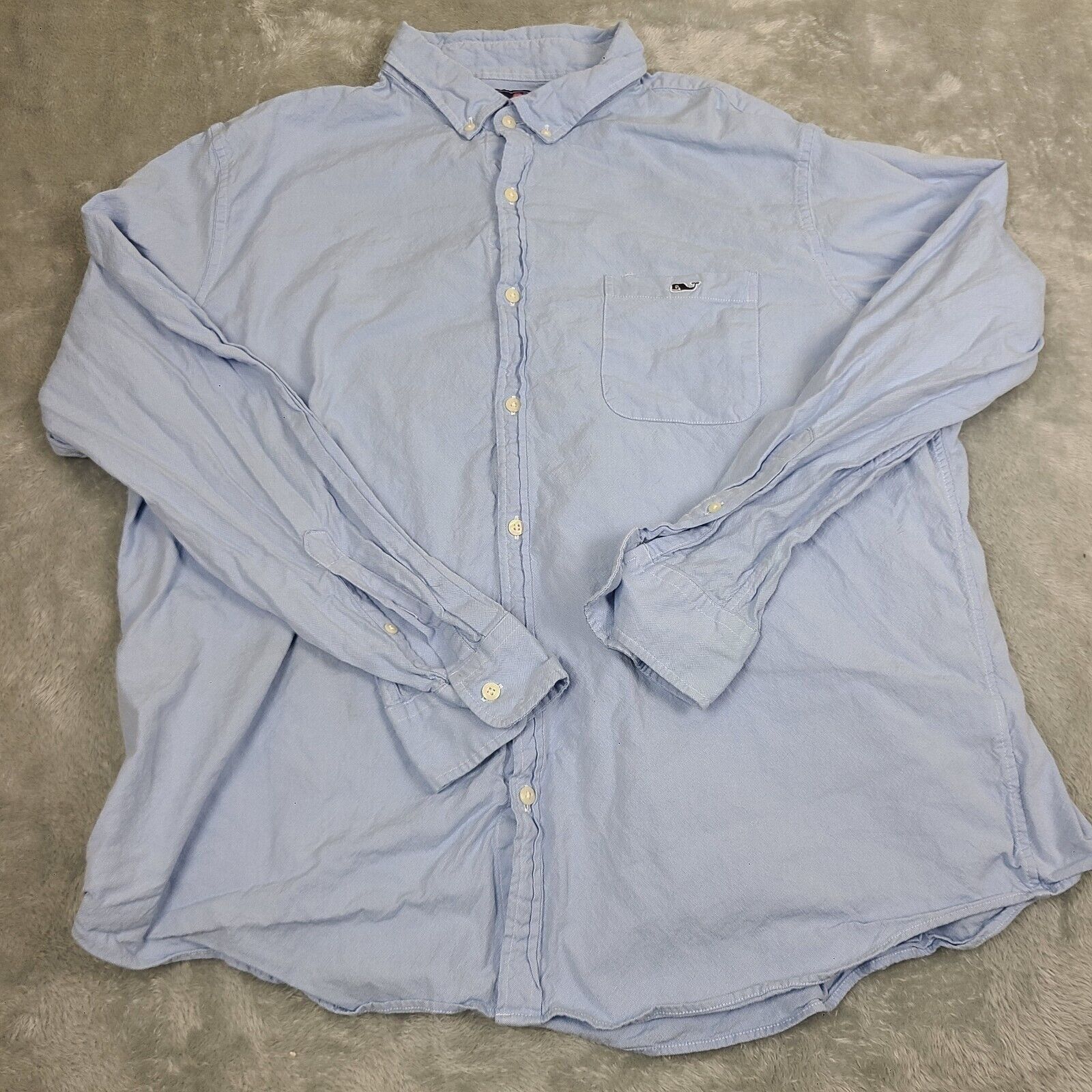 Vineyard Vines Vineyard Vines Slim Fit Ticker Oxford Button Down Shirt Men Size US XXL / EU 58 / 5 - 1 Thumbnail