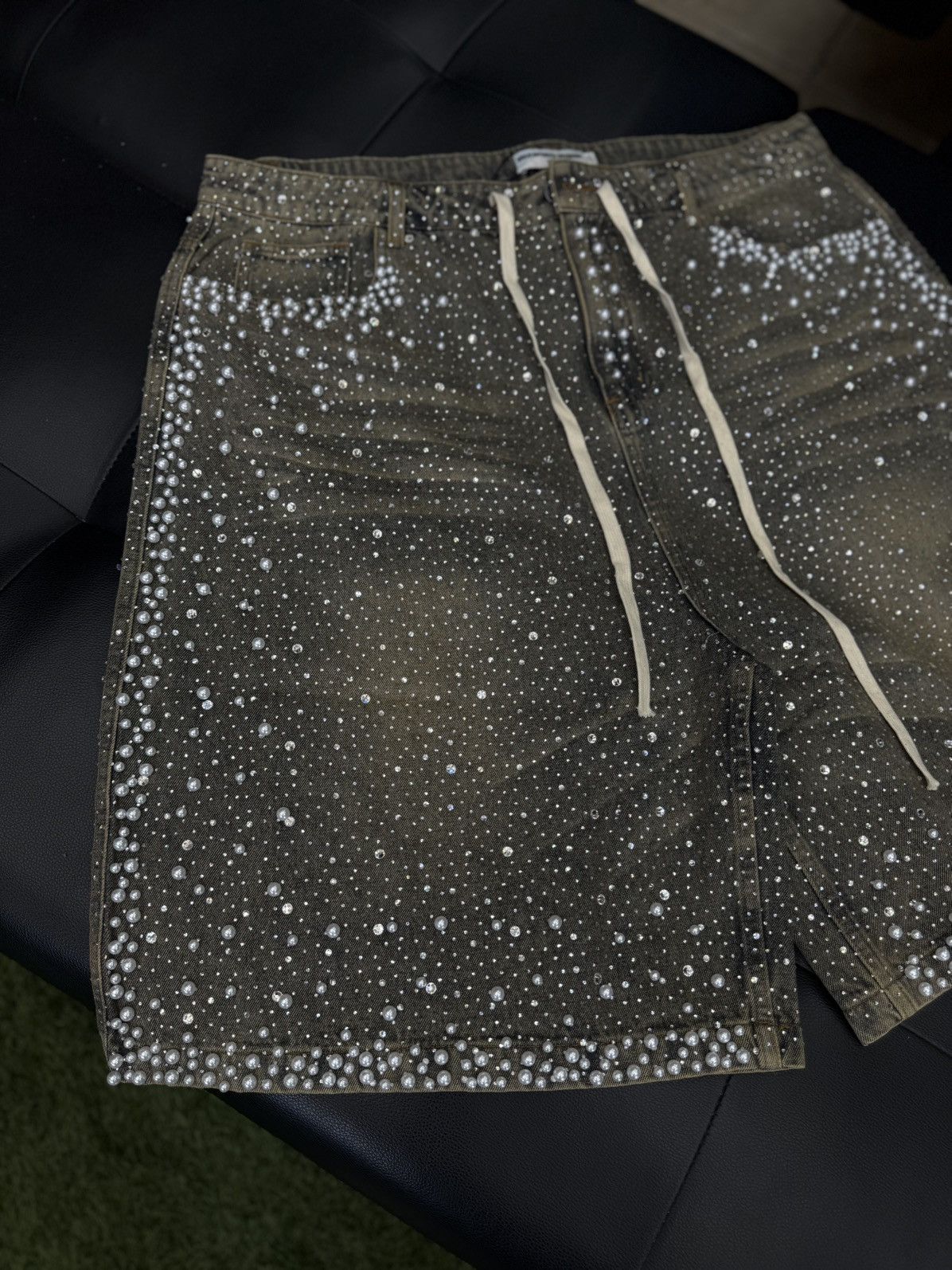 Vale Valley Vale Blue Rhinestone Shorts Size 38 (NEW) Size US 38 / EU 54 - 2 Thumbnail