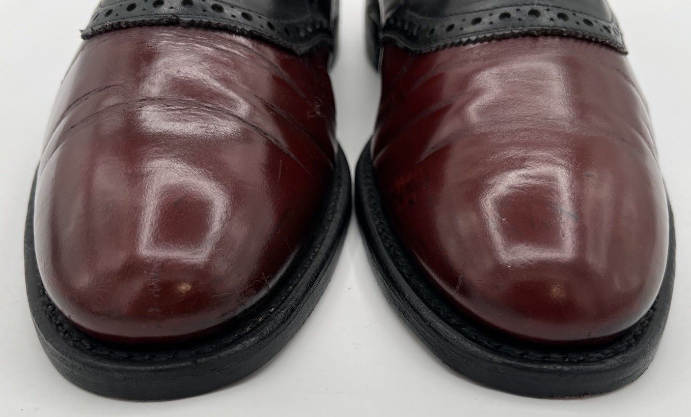 Johnston & Murphy Johnston & Murphy Aristocraft Two-Tone Oxblood Black 10B Size US 10 / EU 43 - 3 Thumbnail