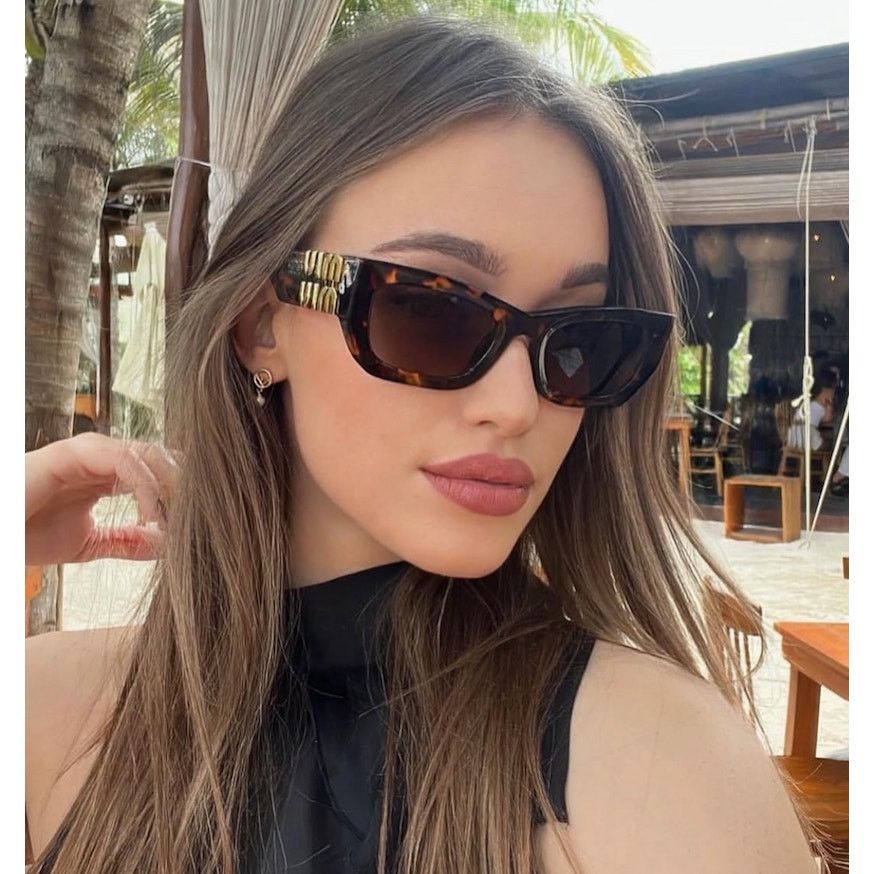 Miu Miu New Miu Miu MU09WS VAU06B Sunglasses - Havana Frame  display picture 1