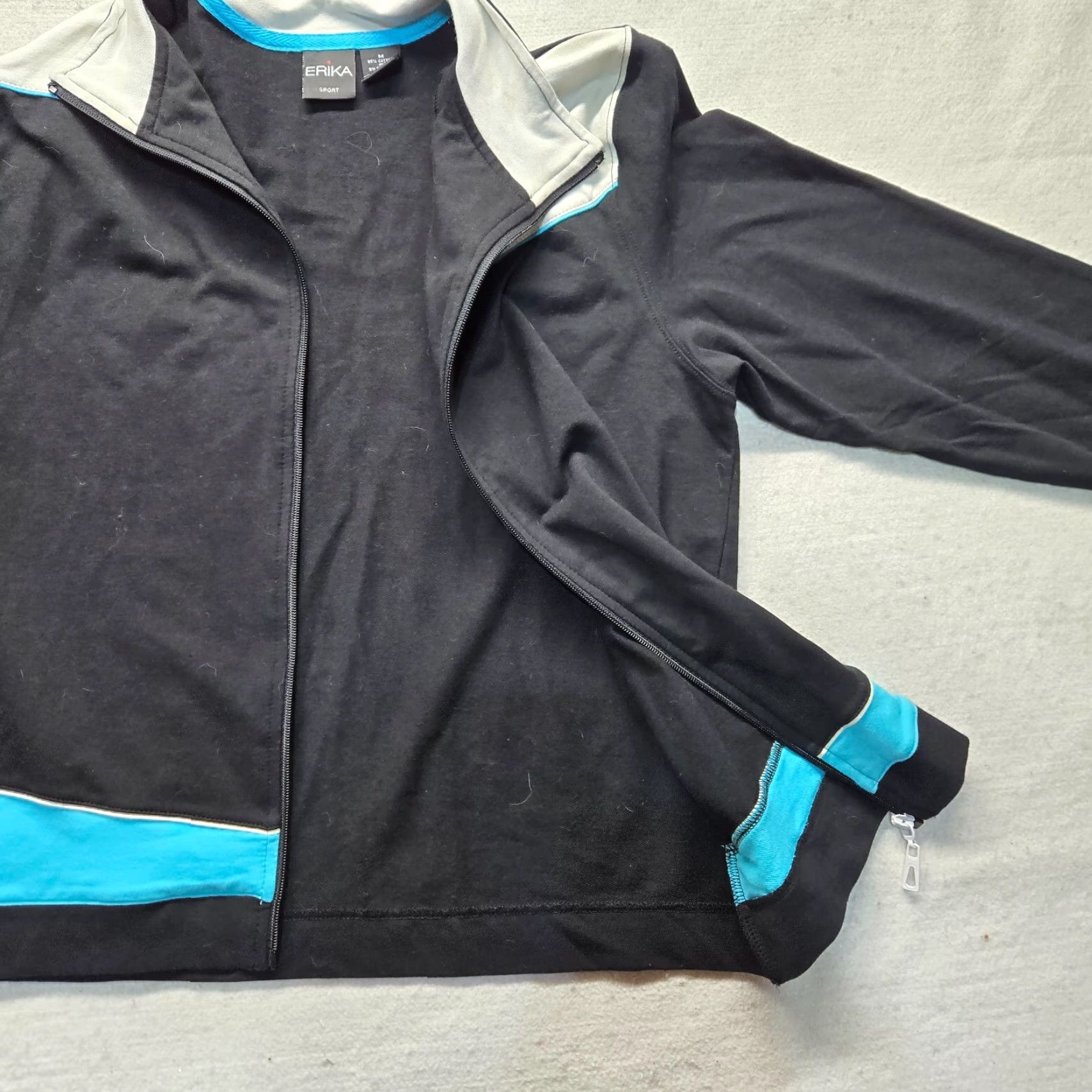 Velour ERIKA Jacket Women M Gray Velour Zippered Casual All Seasons Basic Jacket Size M / US 6-8 / IT 42-44 - 6 Thumbnail