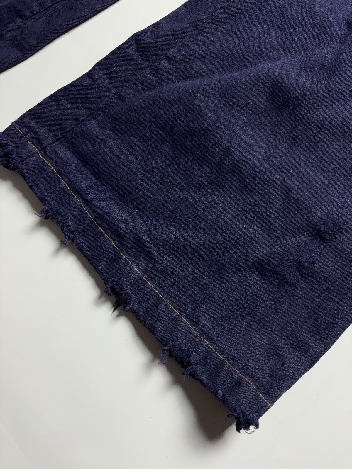 Vintage Vintage distressed Japanese style wide jeans denim pants Size 28" / US 6 / IT 42 - 9 Thumbnail