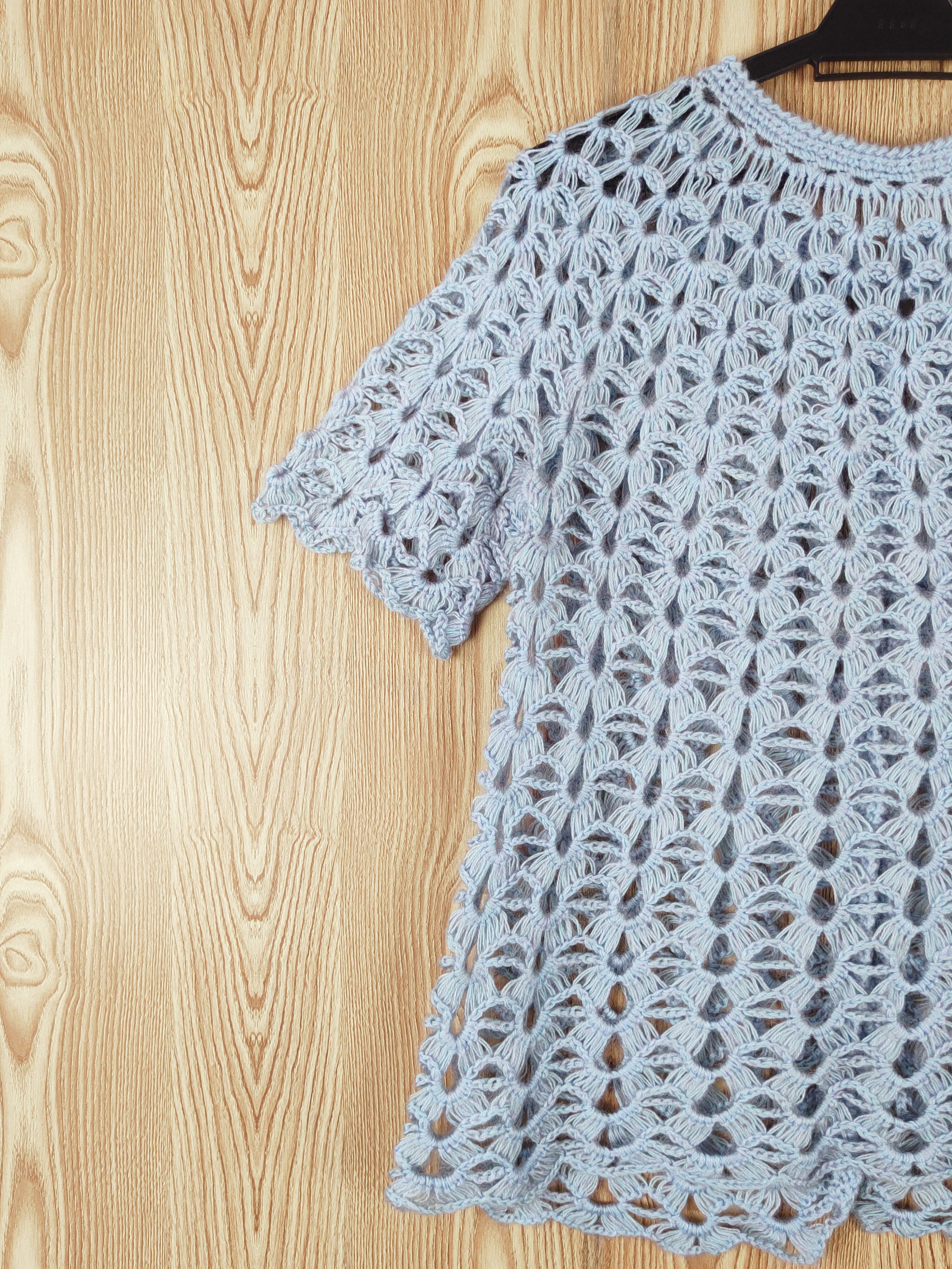 Japanese Brand Japan vintage Crochet Mesh Net Knitwear Button Ups #W678 Size S / US 4 / IT 40 - 8 Thumbnail