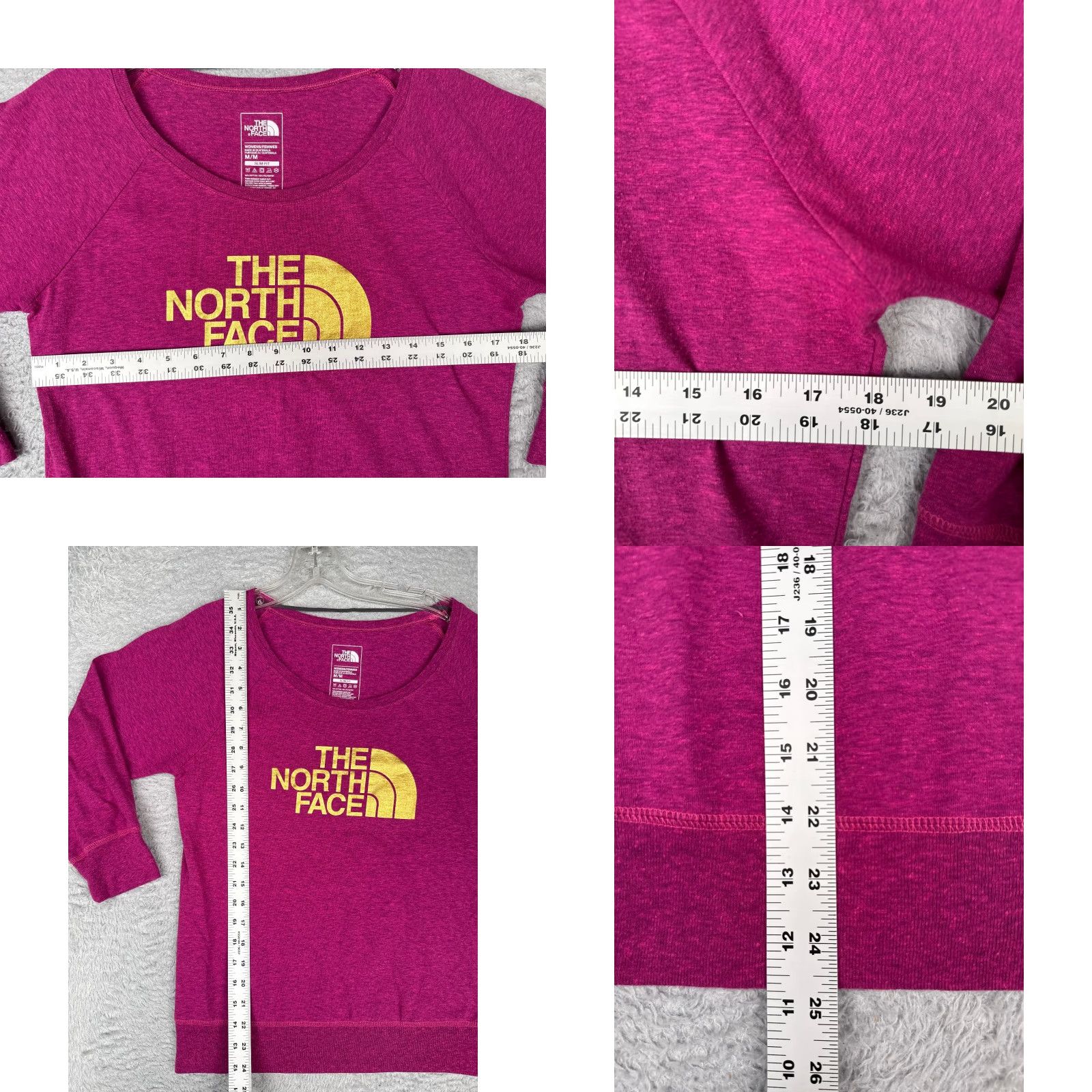 The North Face The North Face Shirt Women Medium Purple Gold Long Sleeve Crew Neck Cotton Slim Size M / US 6-8 / IT 42-44 - 8 Thumbnail