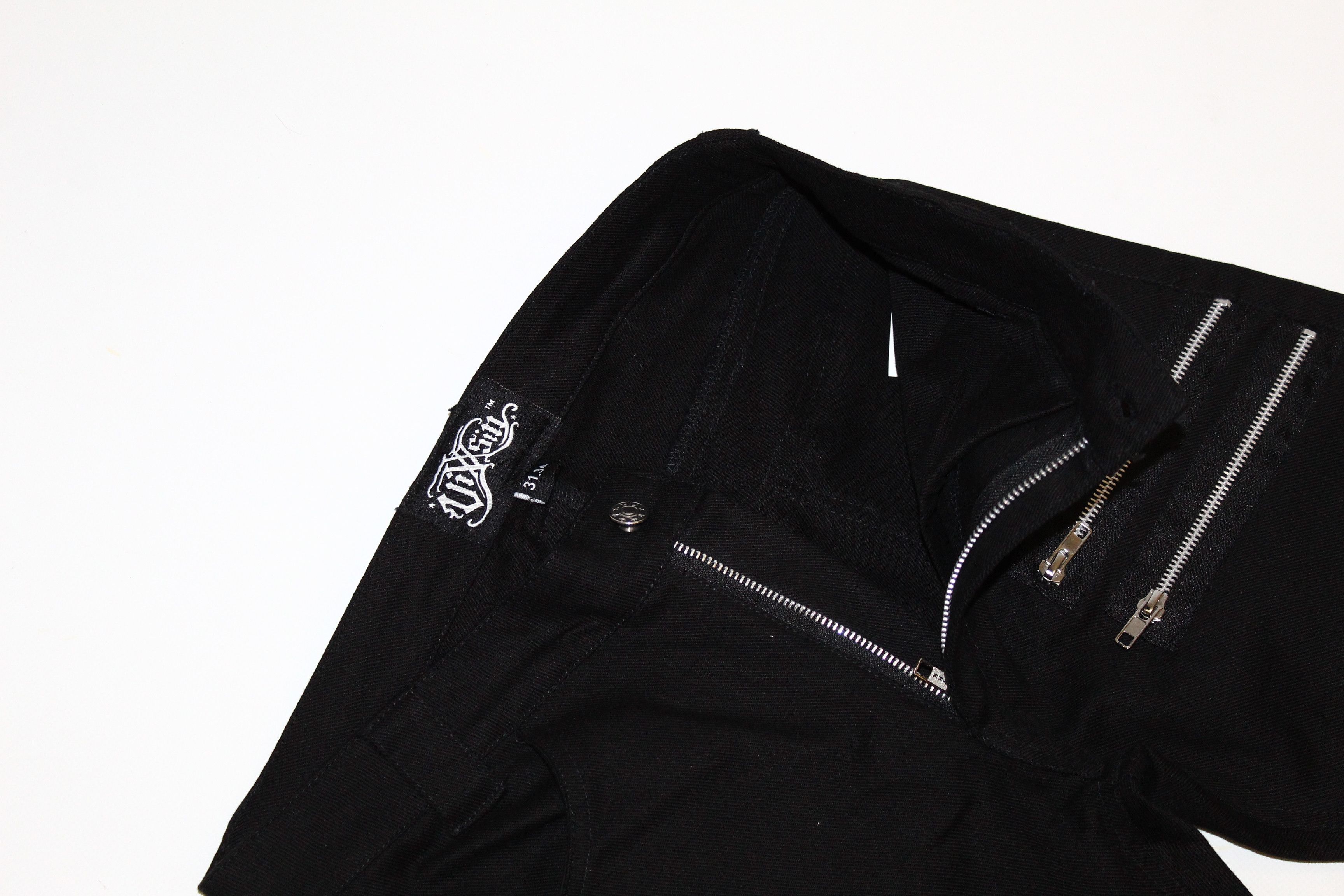 Hysteric Glamour 💥 Vixxsin Steampunk Bondage Black Stretch Pants Slim Fit Size US 32 / EU 48 - 7 Thumbnail
