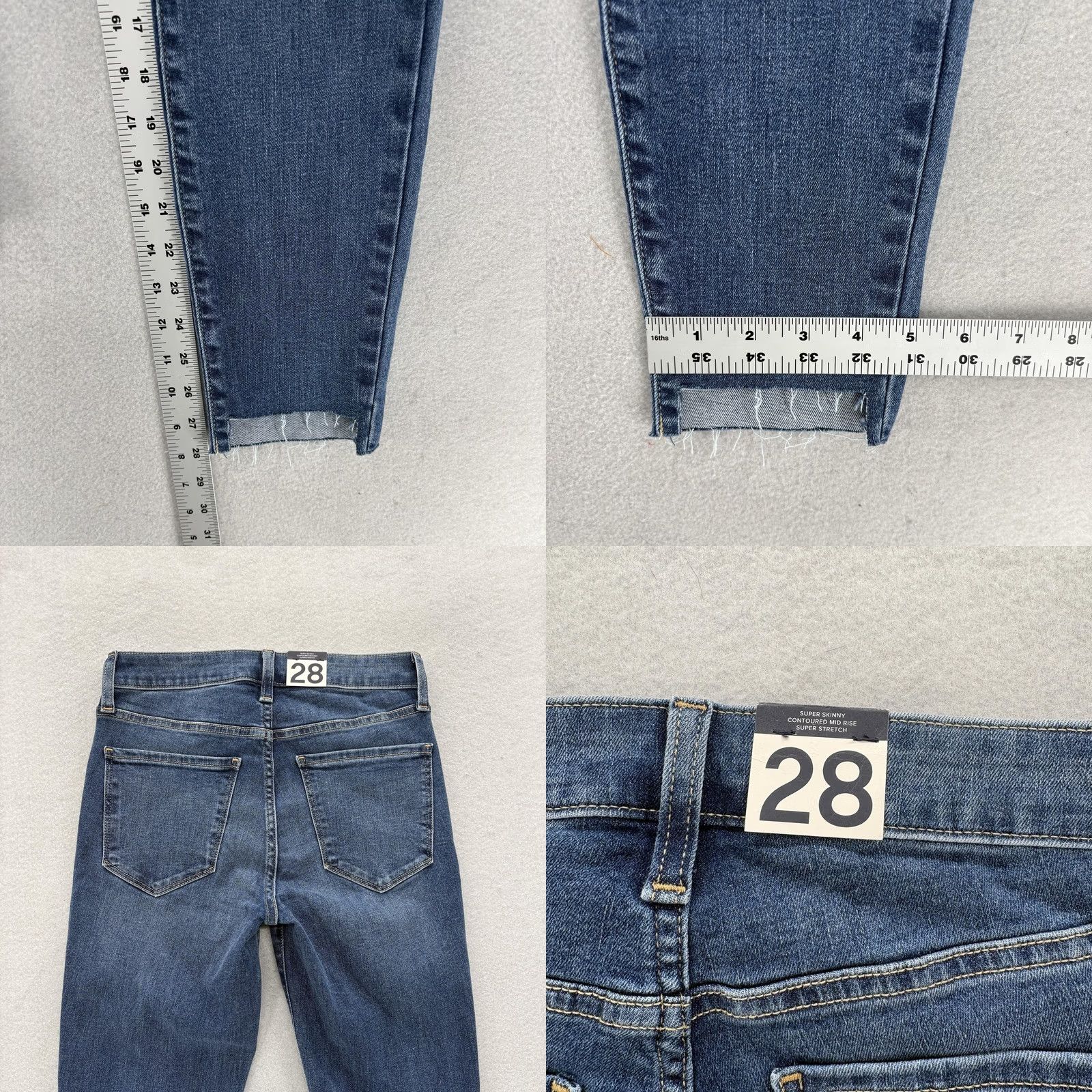 Gap Gap Jegging Jeans Womens 6 Blue Medium Wash Mid Rise Super Stretch NWT Size 28" / US 6 / IT 42 - 8 Thumbnail