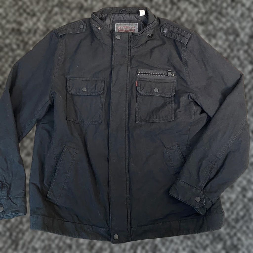 Levi's Levis Jacket Military Canvas Quilted Lining Black Large Mens Regular Size US L / EU 52-54 / 3 - 1 Thumbnail