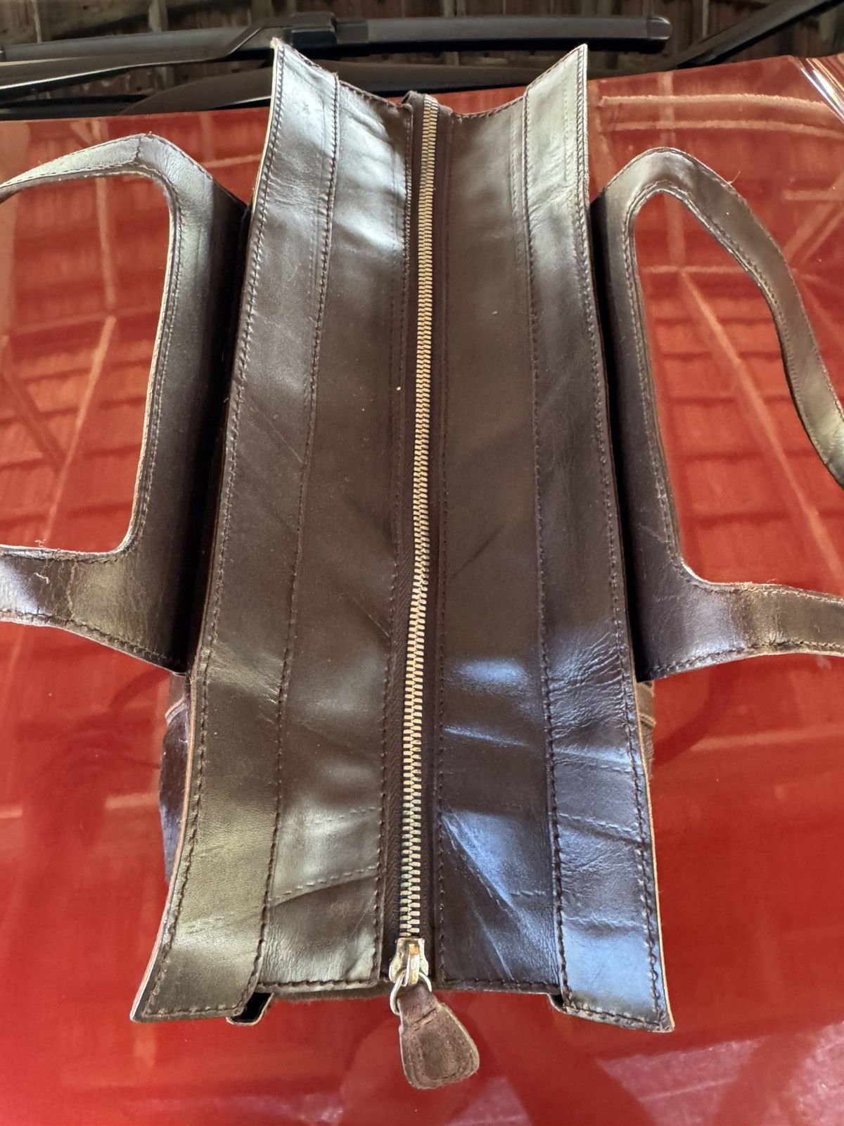 Salvatore Ferragamo Salvatore Ferragamo Horse Leather Gancini Tote Bag Italy Size ONE SIZE - 8 Thumbnail