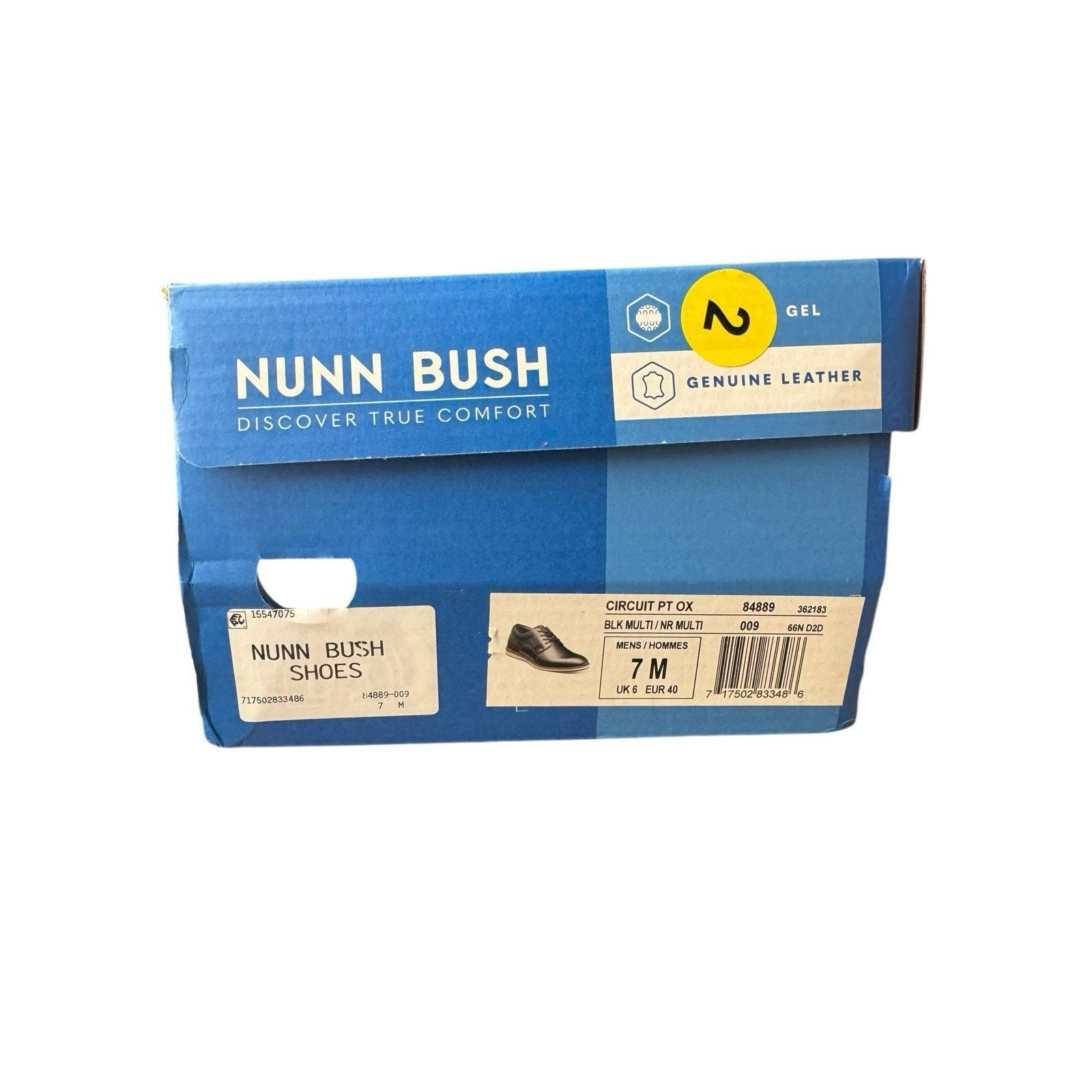 Nunn Bush Nunn Bush NEW Circuit Black Plain Toe Oxford Leather Shoes Size US 7 / EU 40 - 8 Thumbnail