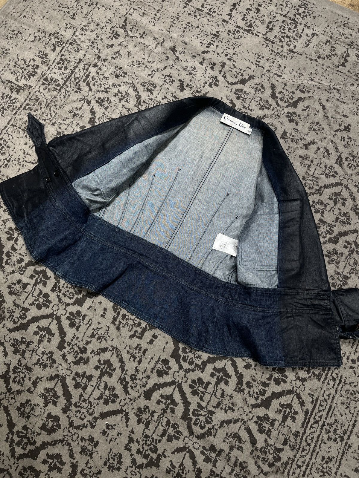 Dior Denim Blazer Waxed Jacket Size ONE SIZE - 3 Thumbnail