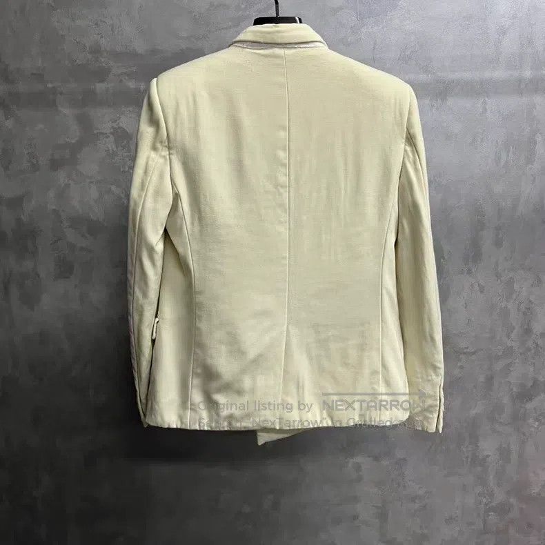 Saint Laurent Paris Saint Laurent Paris Ivory Pointed Collar Fitted Blazer Jac Size US M / EU 48-50 / 2 - 2 Thumbnail