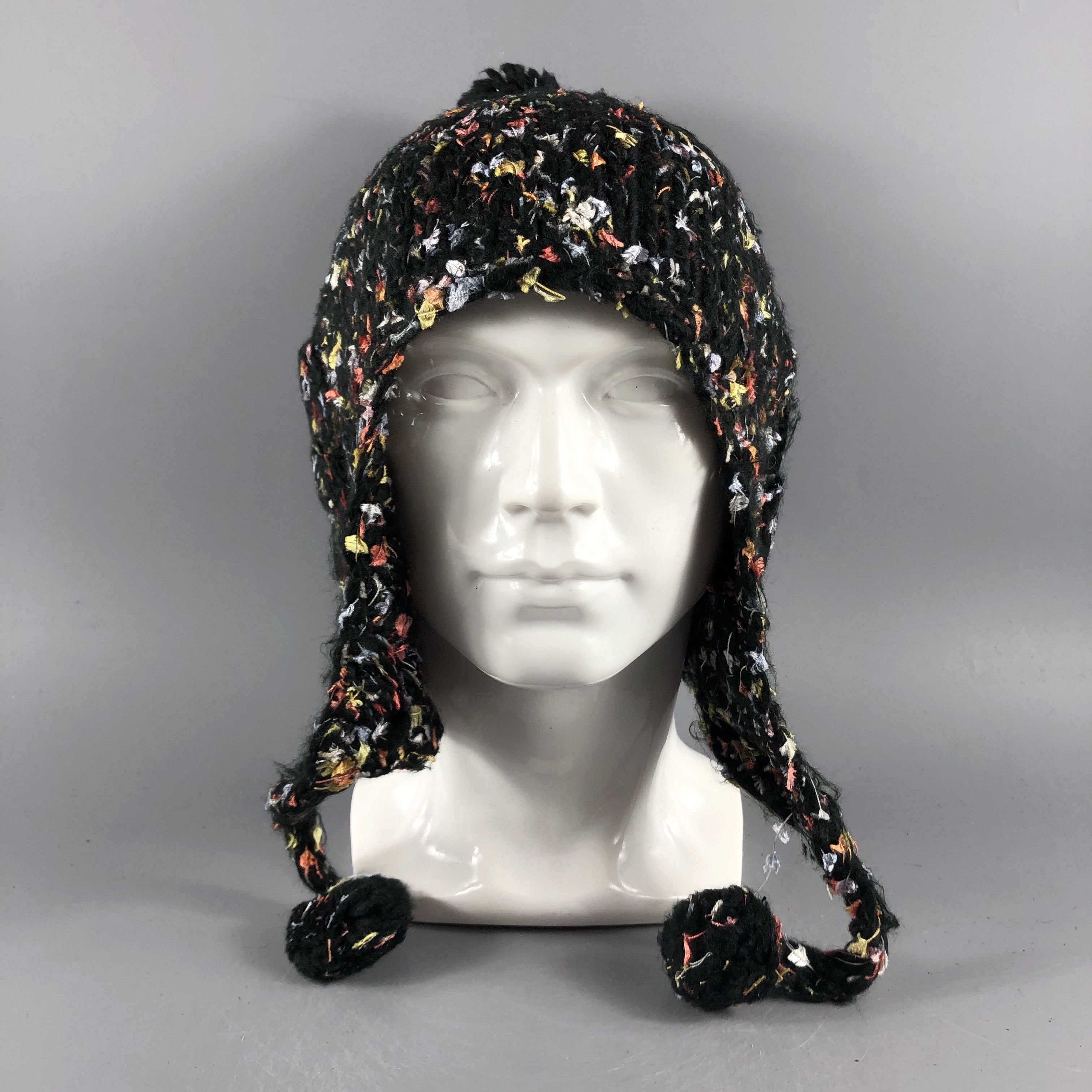 image of Vintage Hats Earflap Beanie Rainbow Snow Cap B1382, Men's